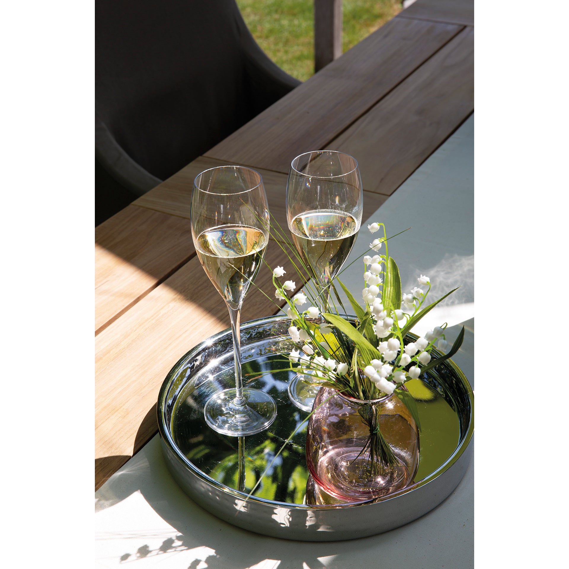 KALAS Tablett silberfarben