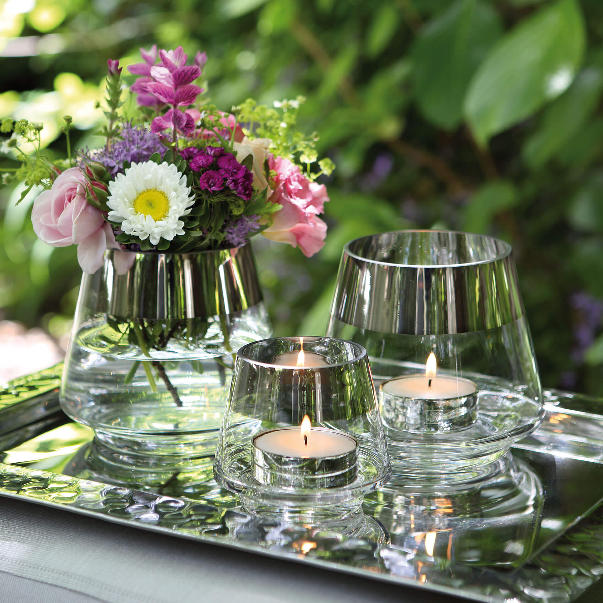 JONA Teelichthalter transparent