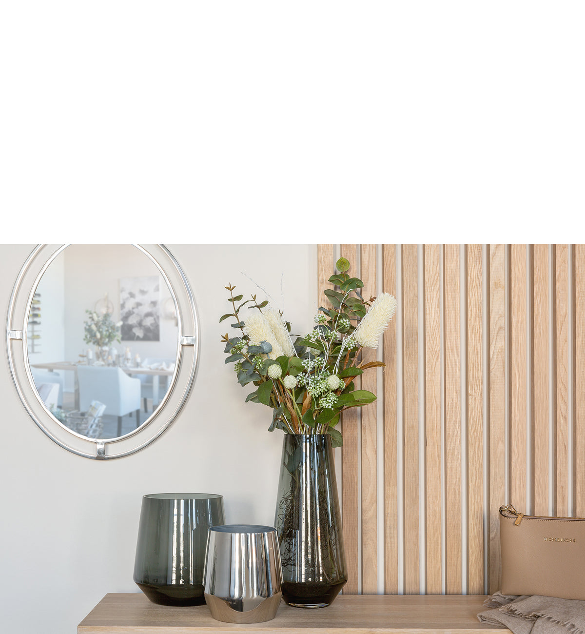 LINEA Vase grau
