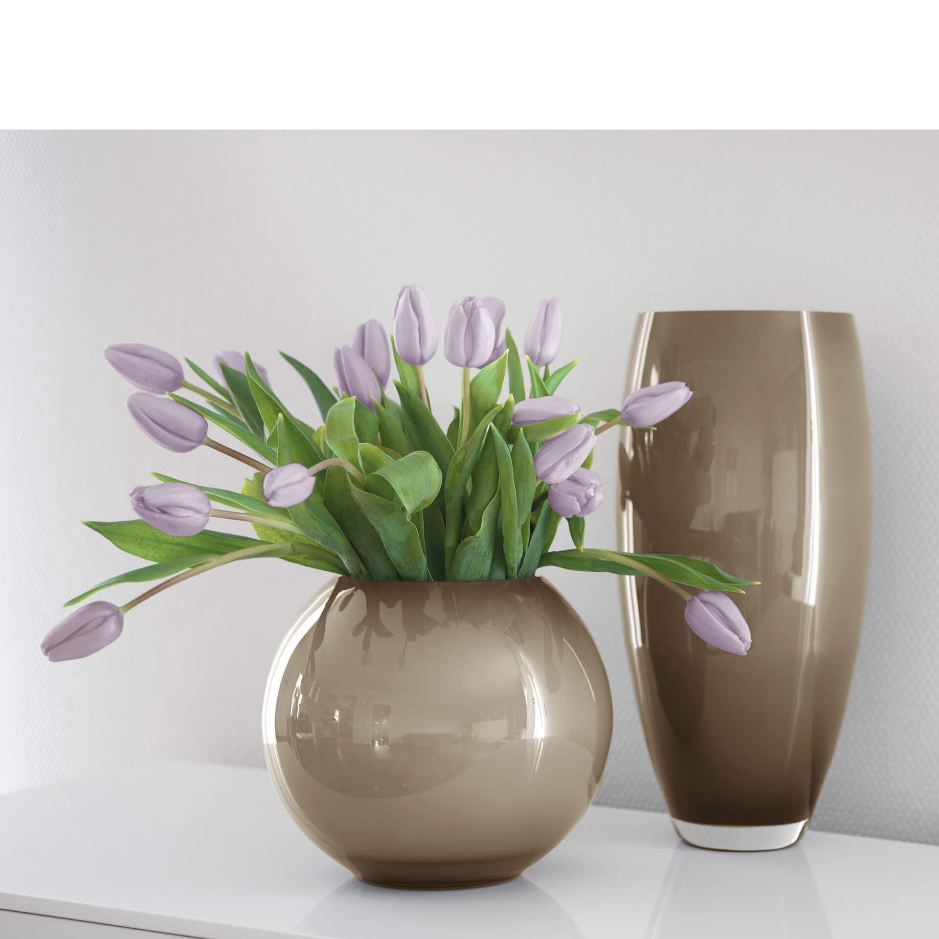 AFRICA Glasvase greige opal