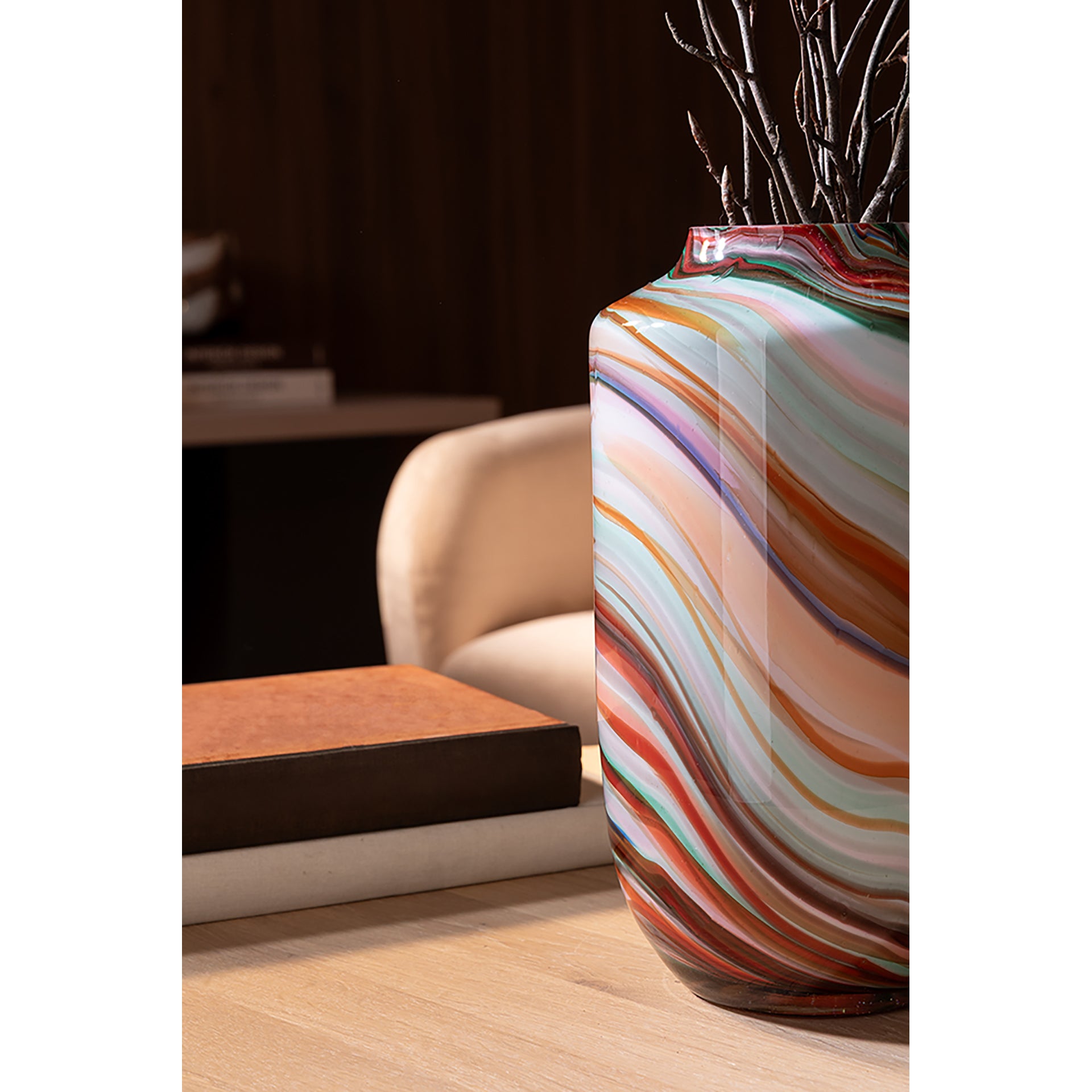 SANCHO Glasvase mehrfarbig