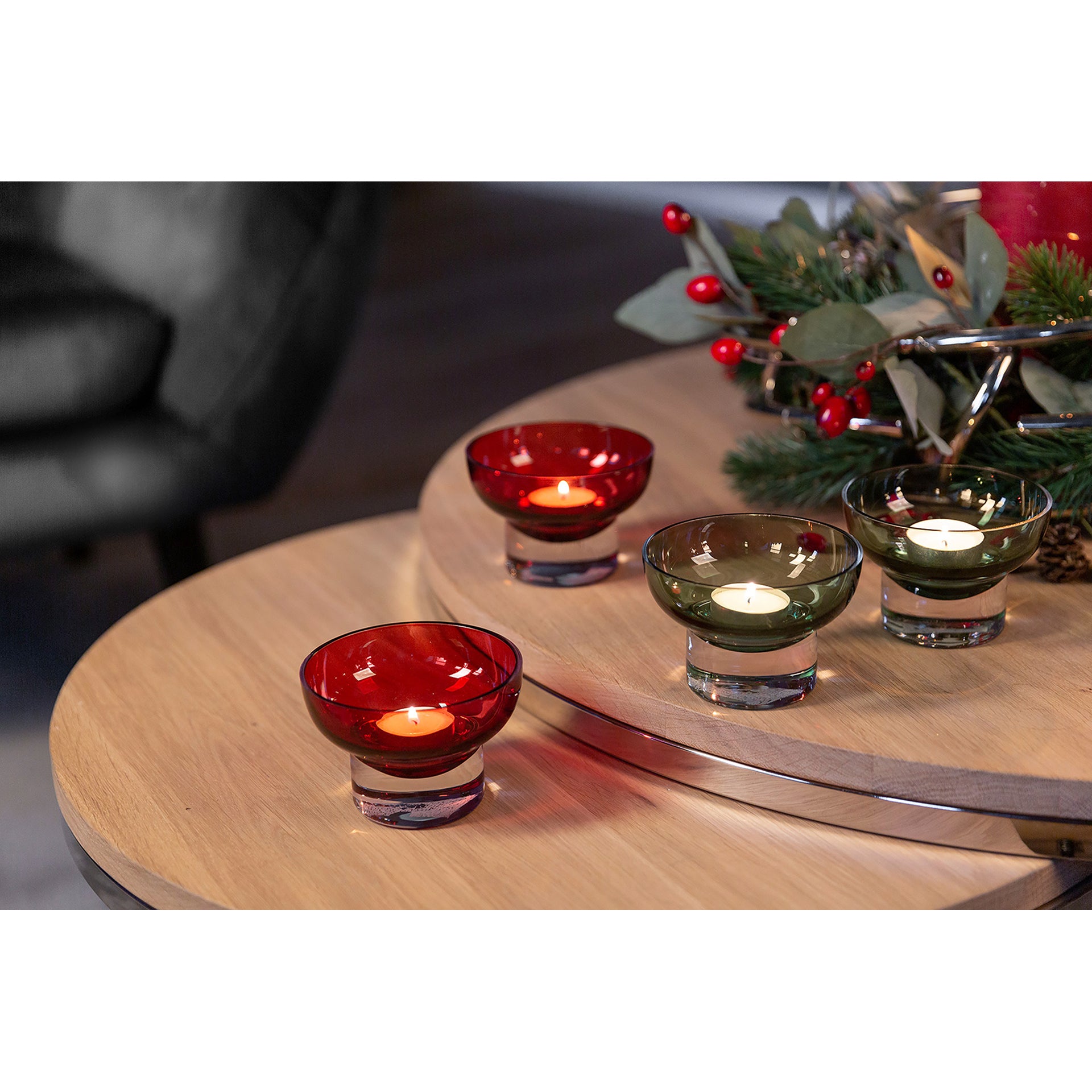 JULIA Teelichthalter transparent