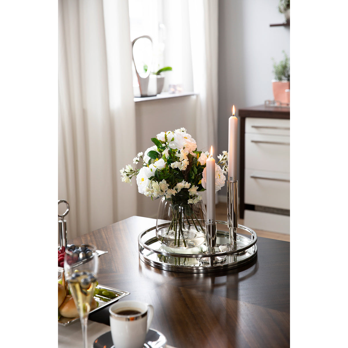 SUNDAY Vase grau