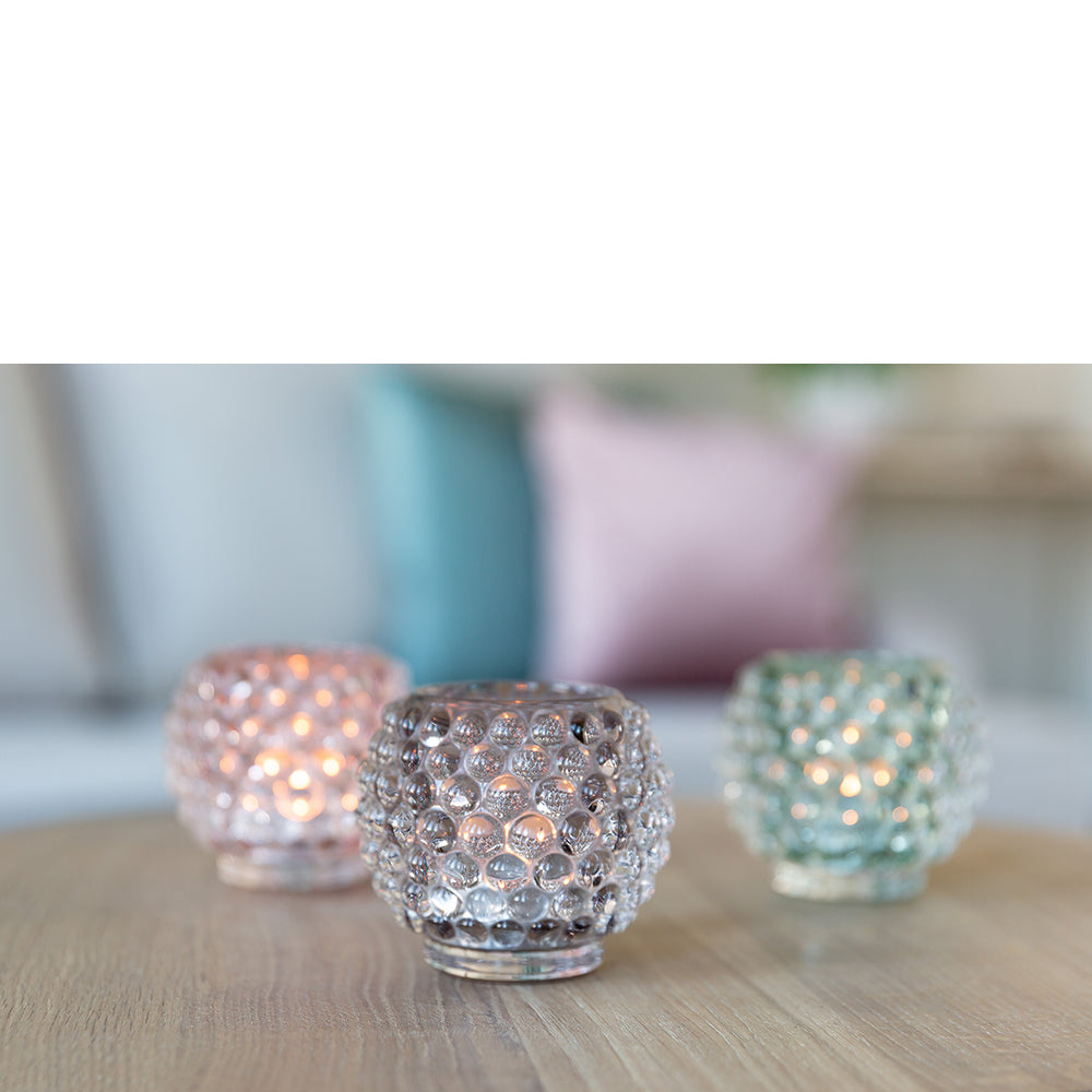 DOTS Teelichthalter grau