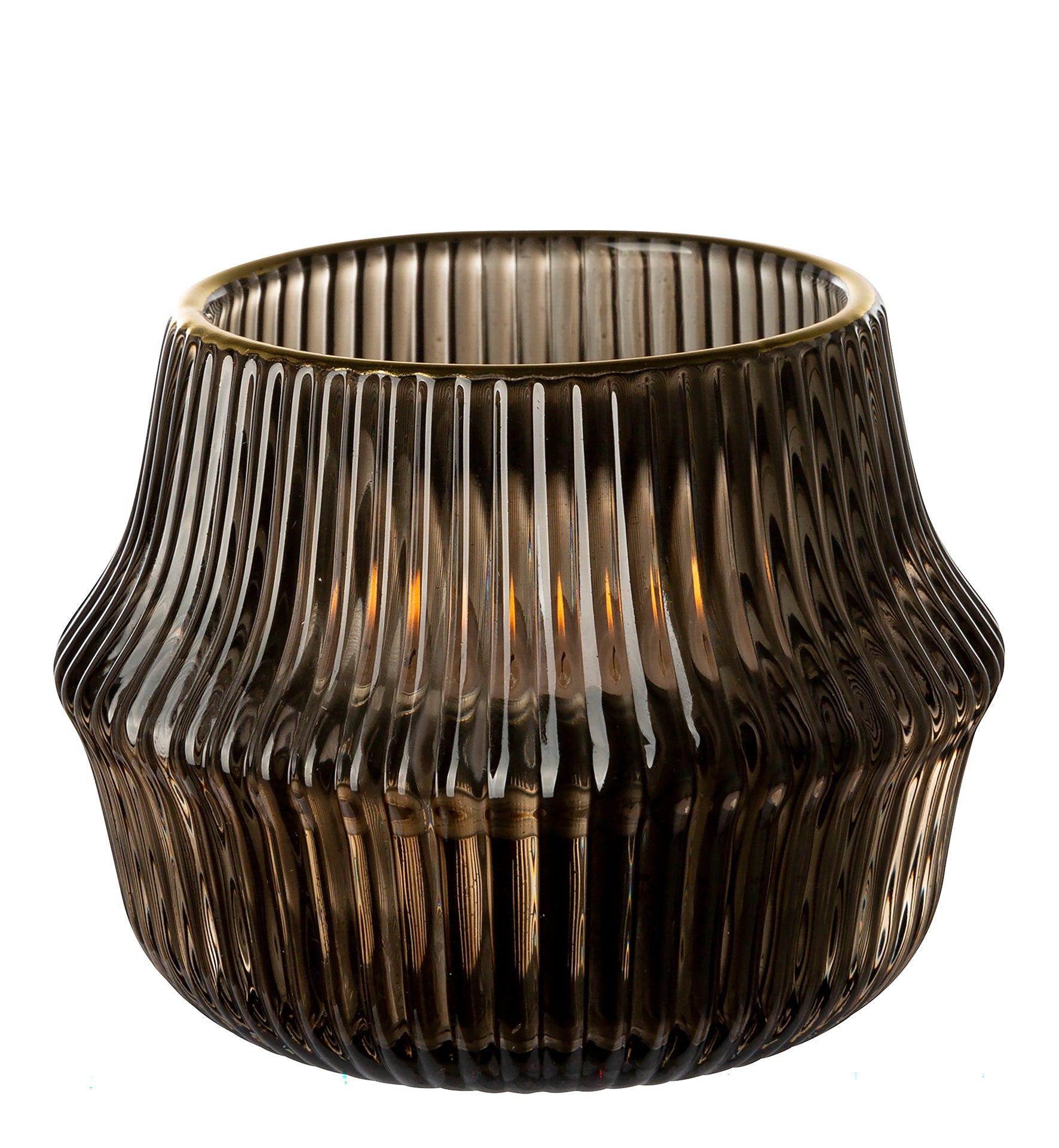 FREYA Teelichthalter grau