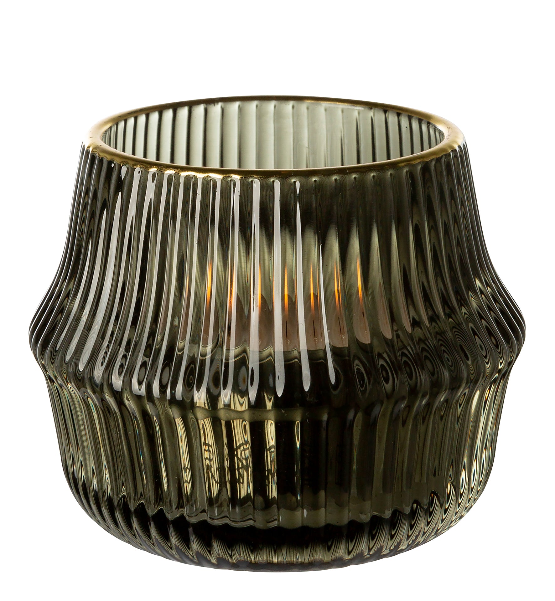 FREYA Teelichthalter oliv