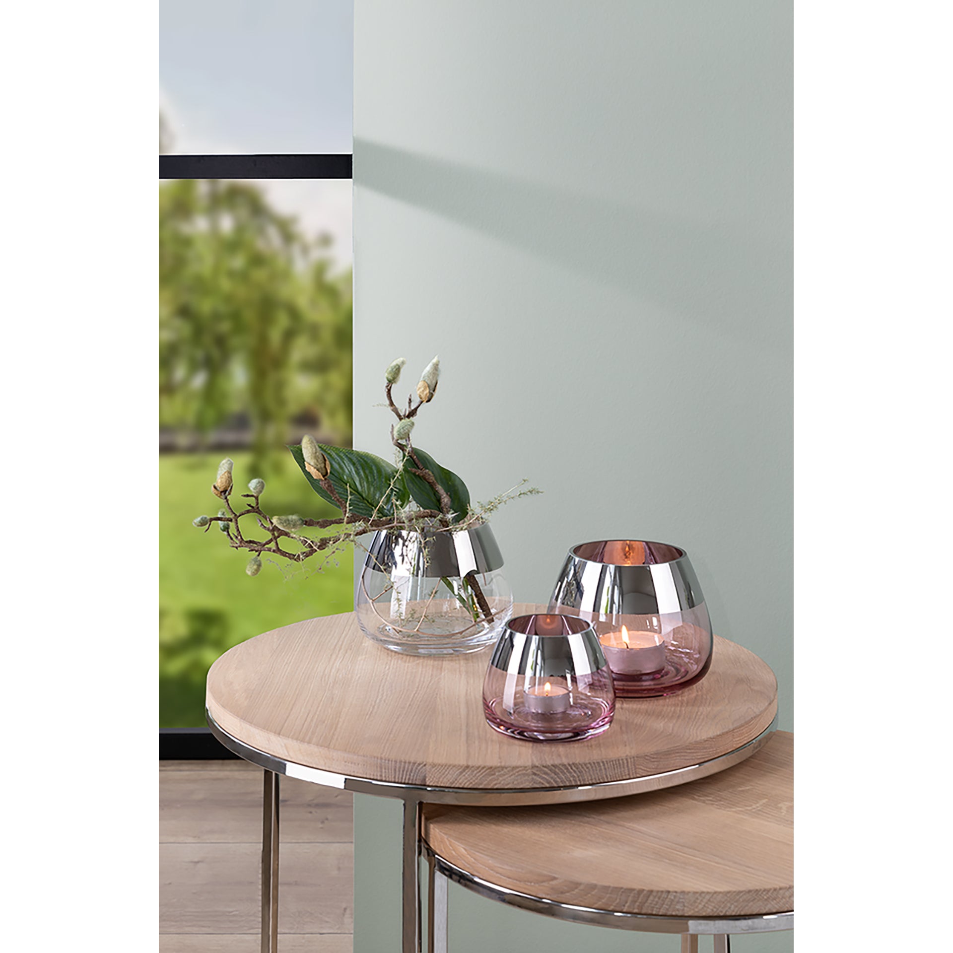 BELLA Teelichthalter rose