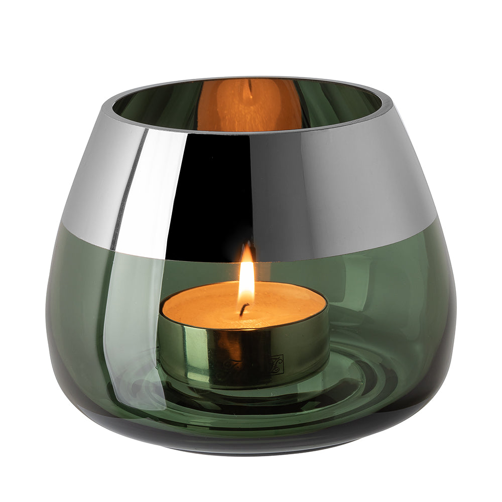 BELLA Teelichthalter silberfarben