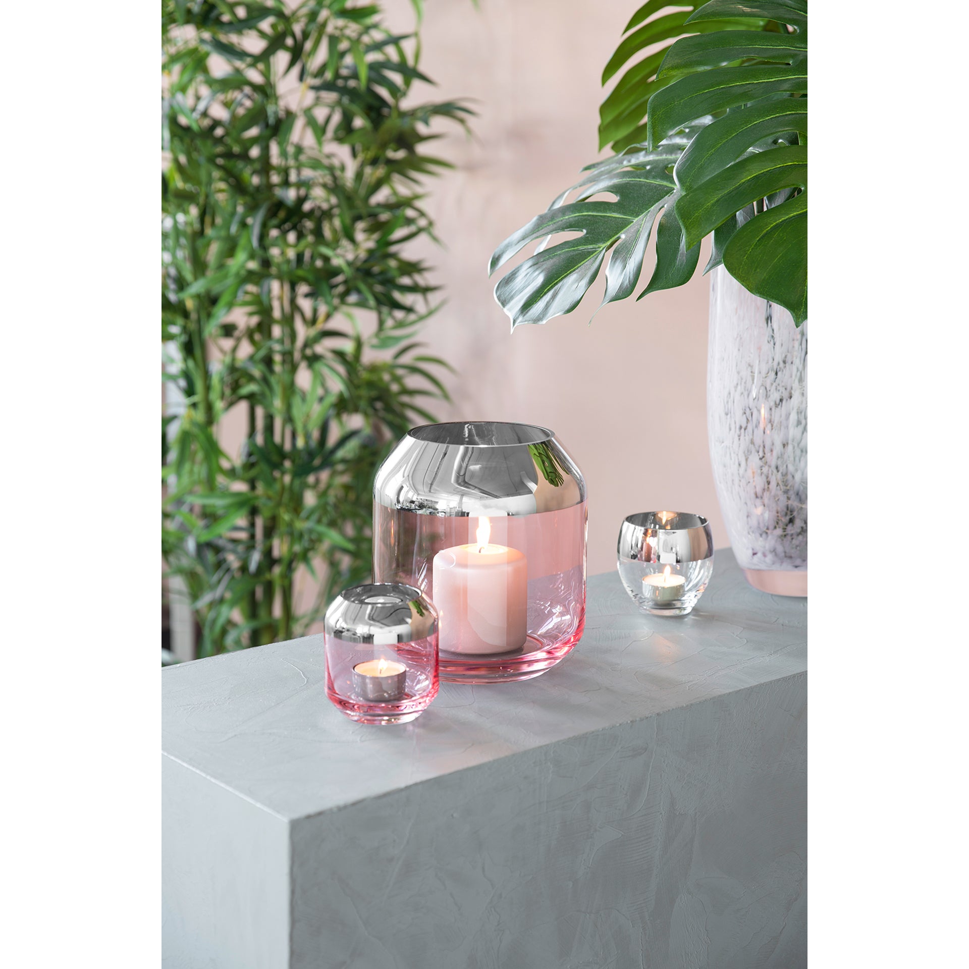 SMILLA Vase silberfarben