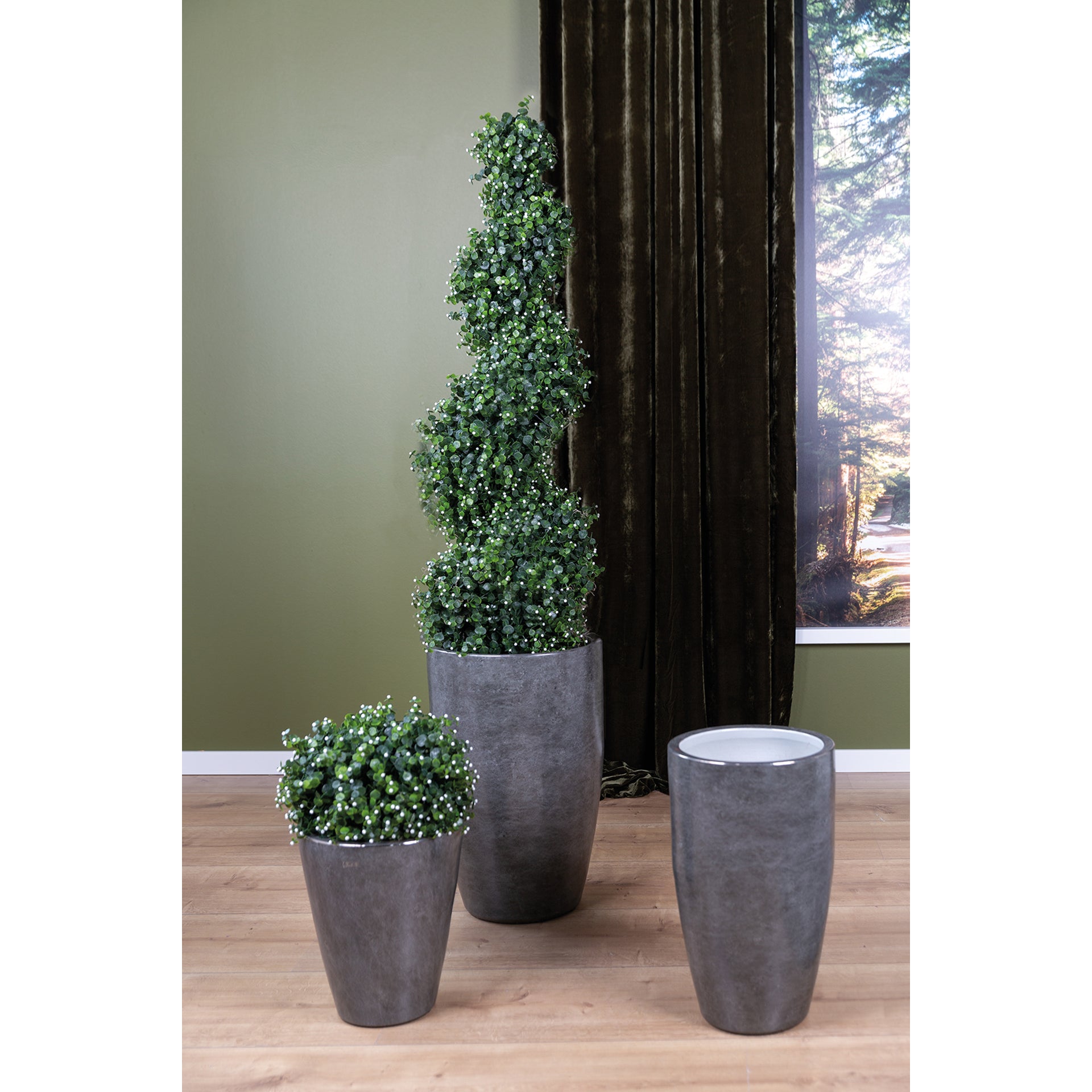 MELUA Vase silberfarben