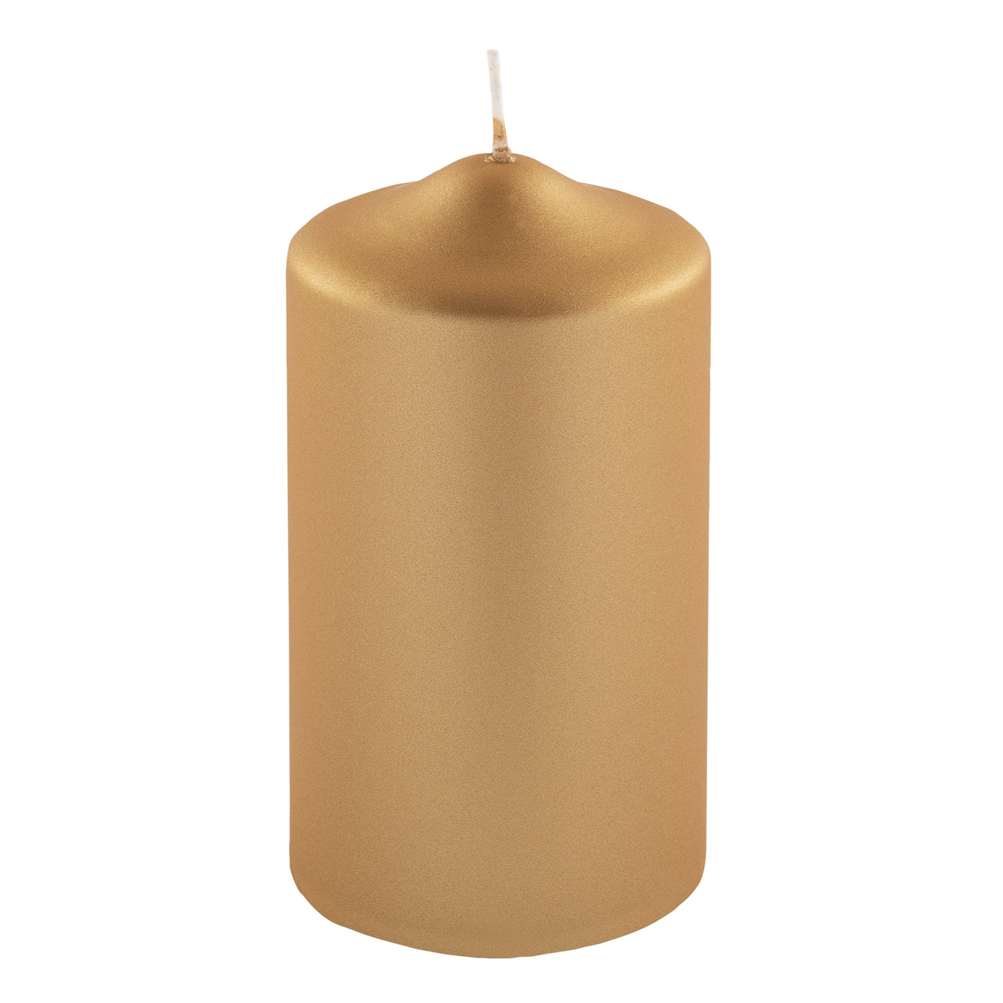 CANDLE metallic Stumpenkerze goldfarben