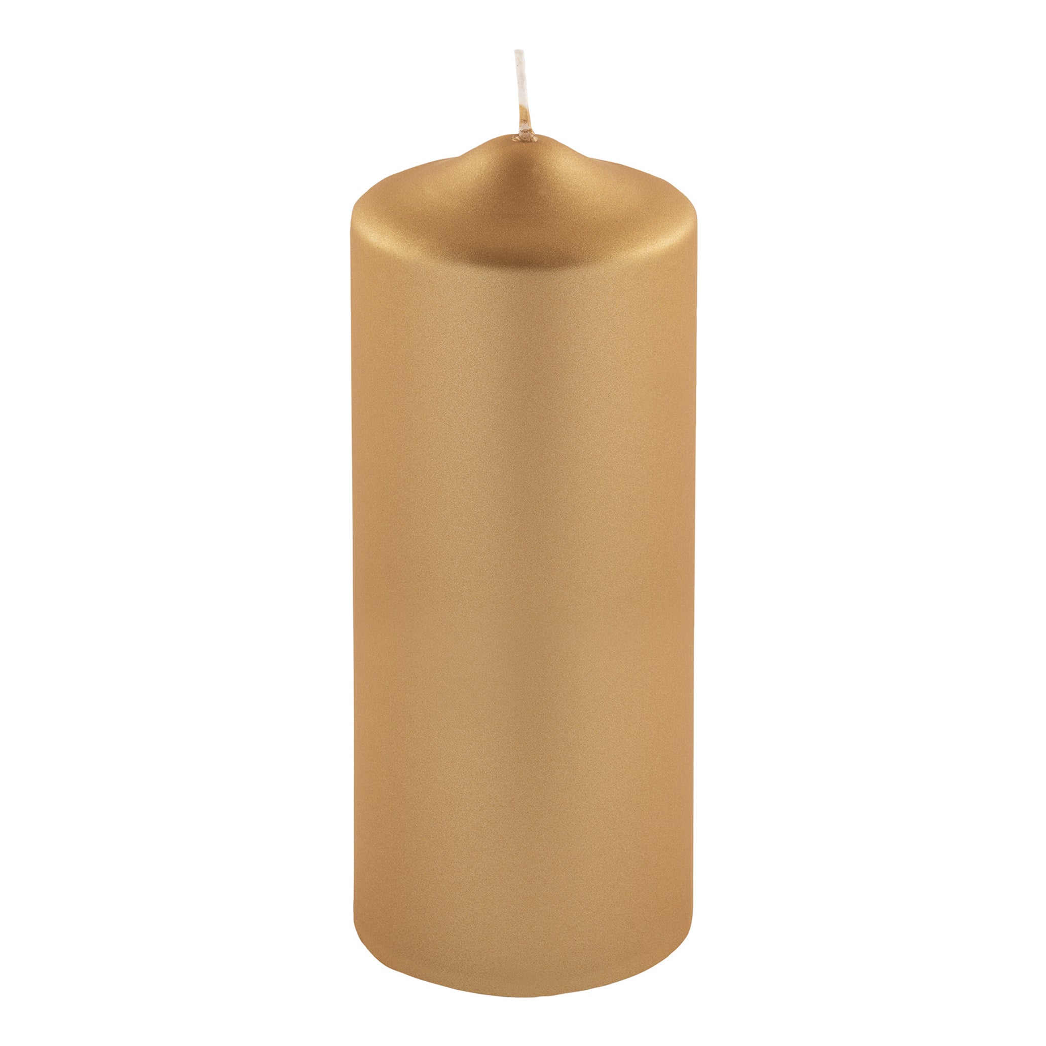 CANDLE metallic Stumpenkerze goldfarben