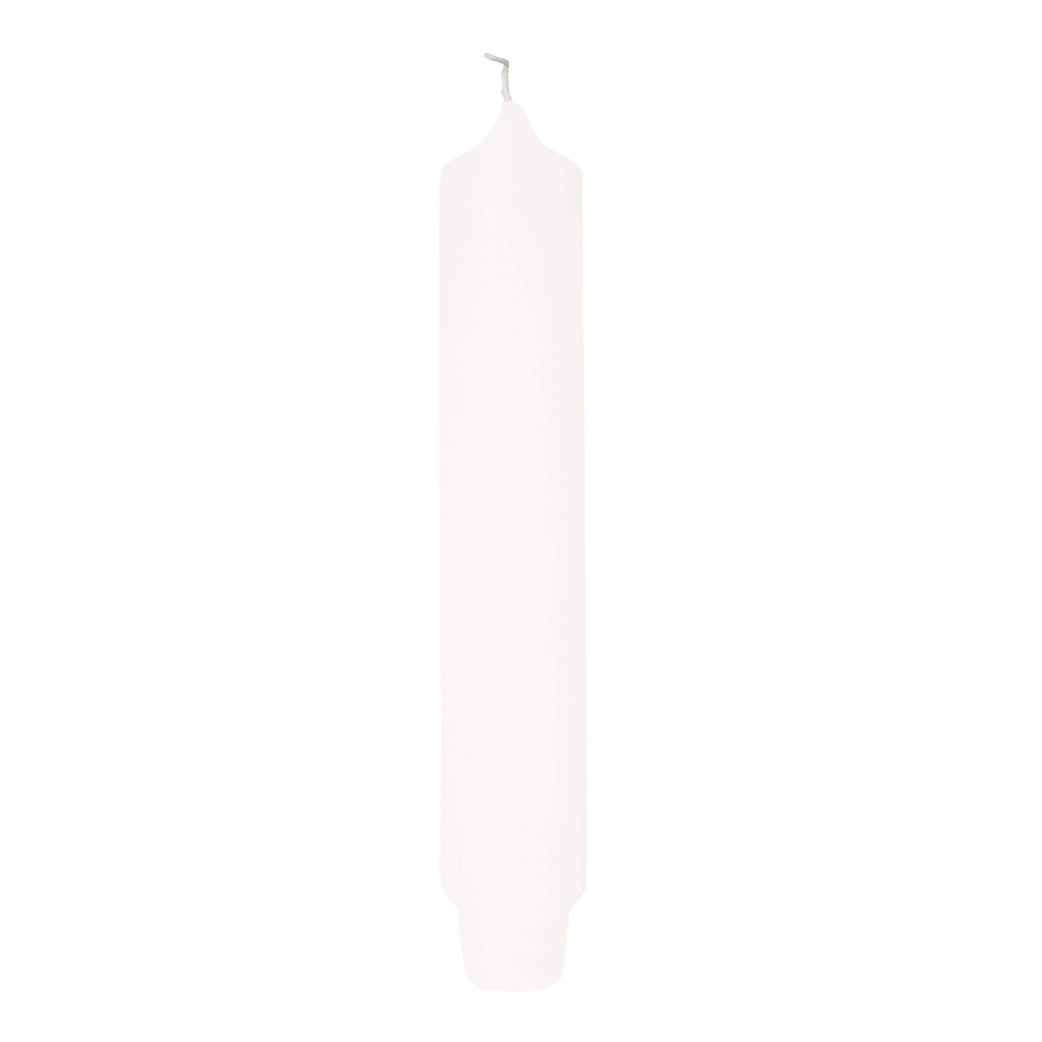 CANDLE getauchte Stabkerze weiß