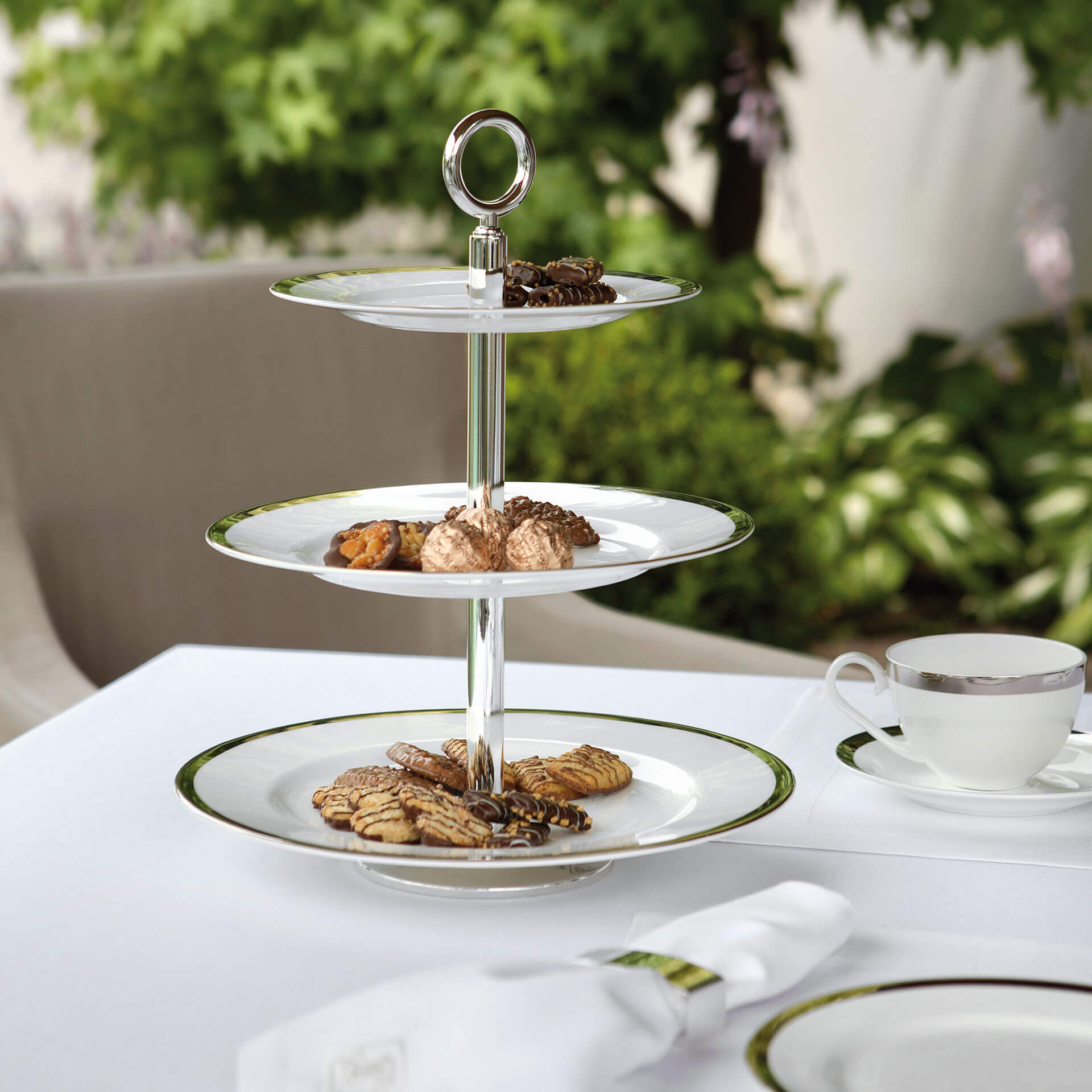 PLATINUM 3er Etagere silberfarben