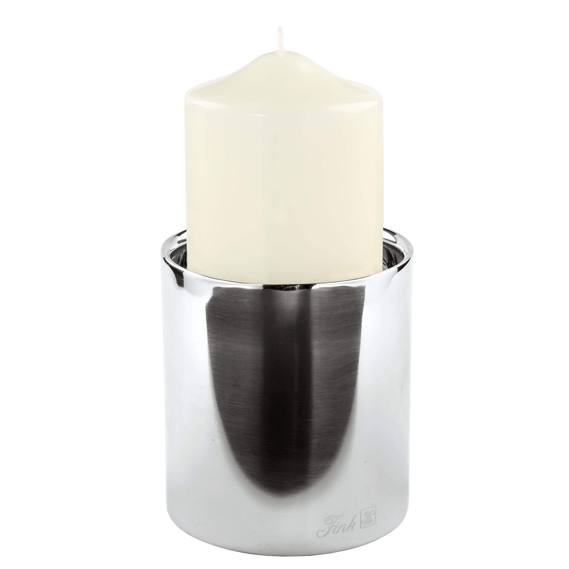 SOBRIO Stumpenkerzenhalter silberfarben