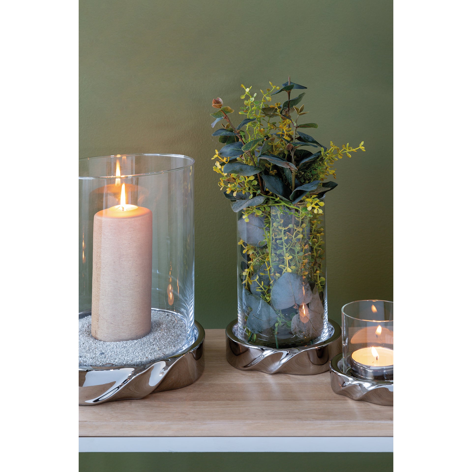 LE DECOR Windlicht silberfarben