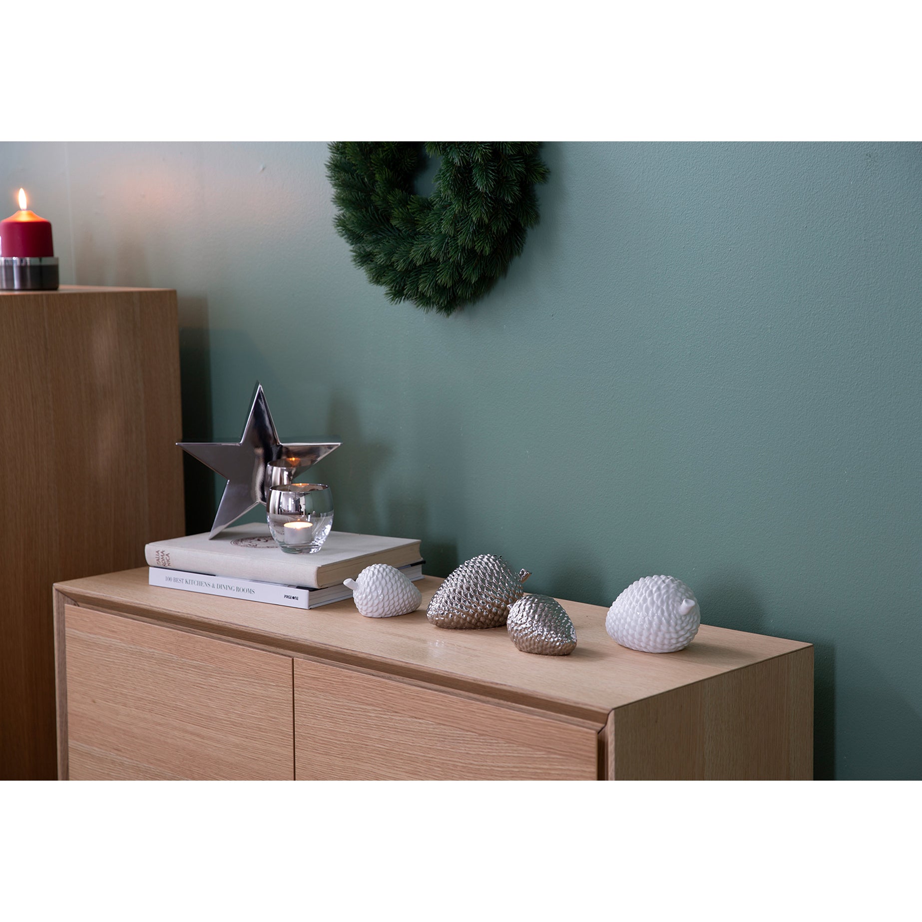 CONE Deko Zapfen silberfarben