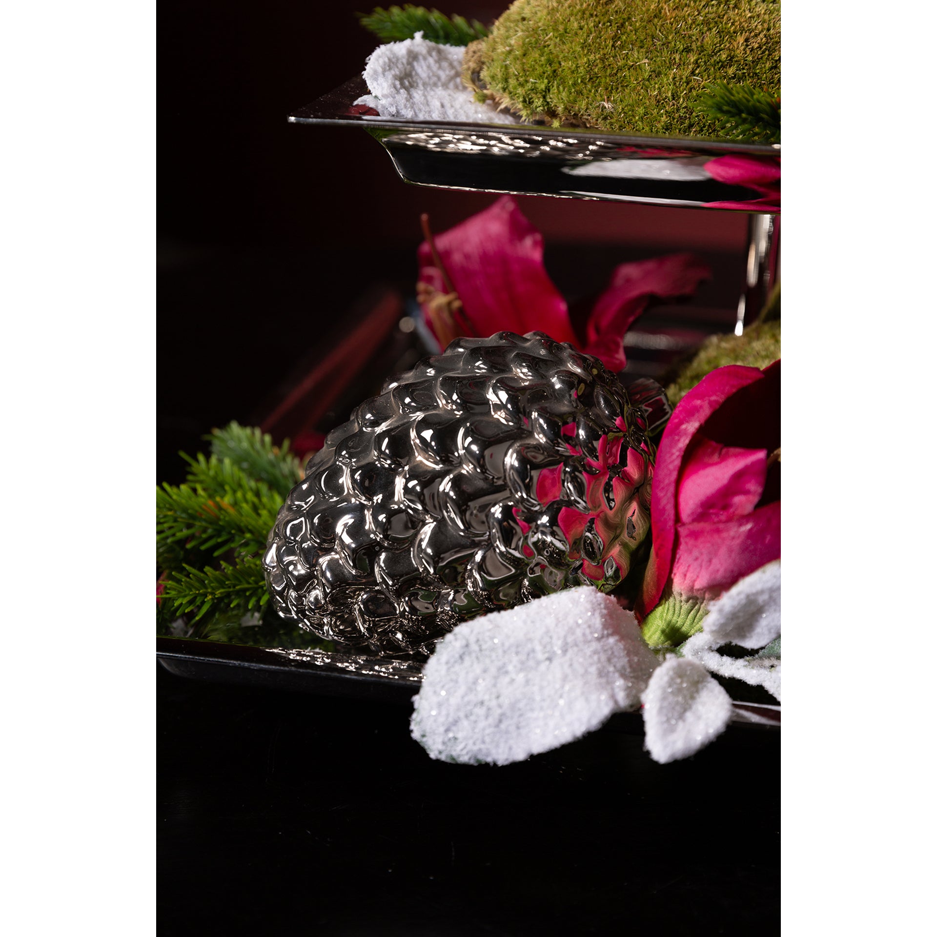 CONE Deko Zapfen silberfarben