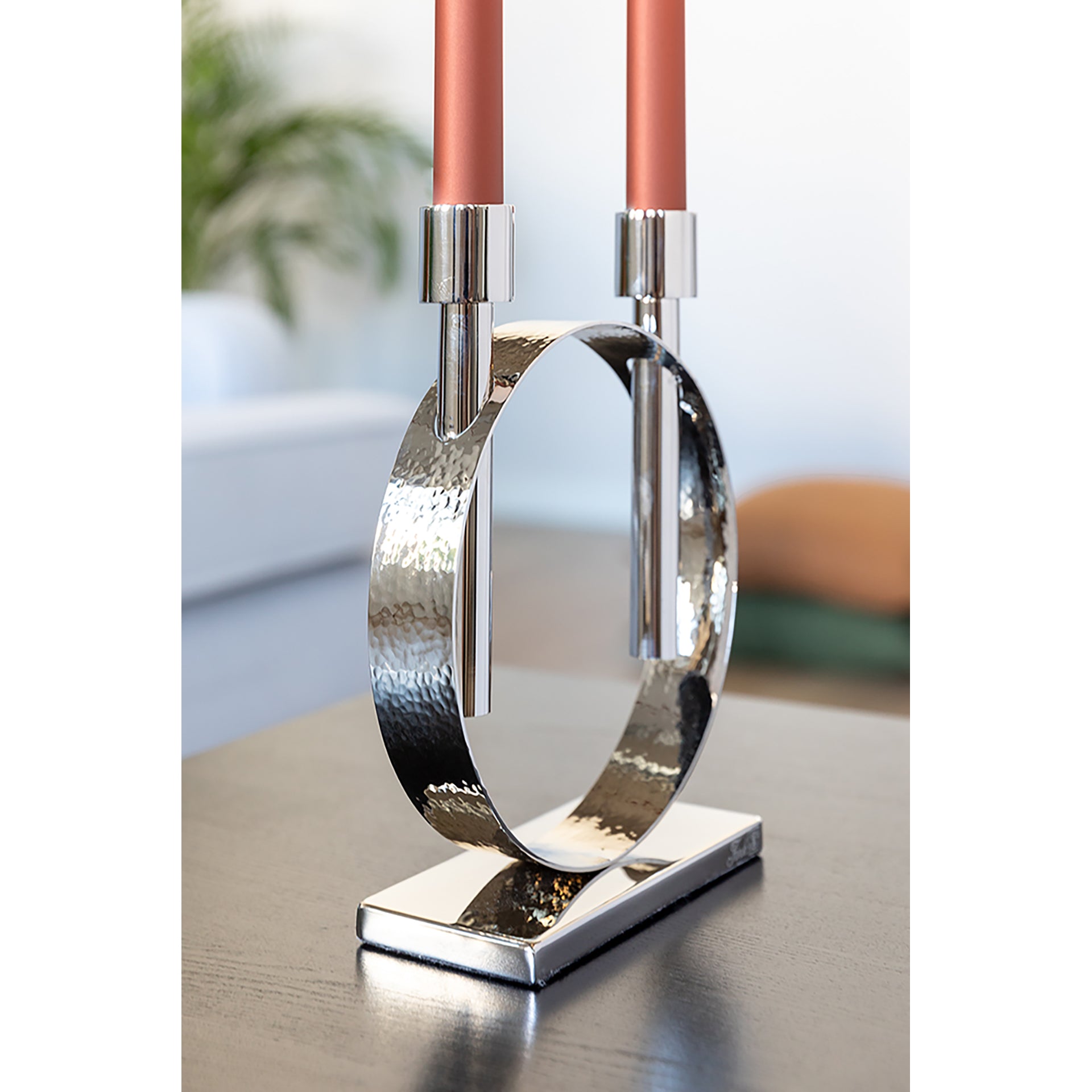 CARPIO Leuchter, 2-flammig silberfarben