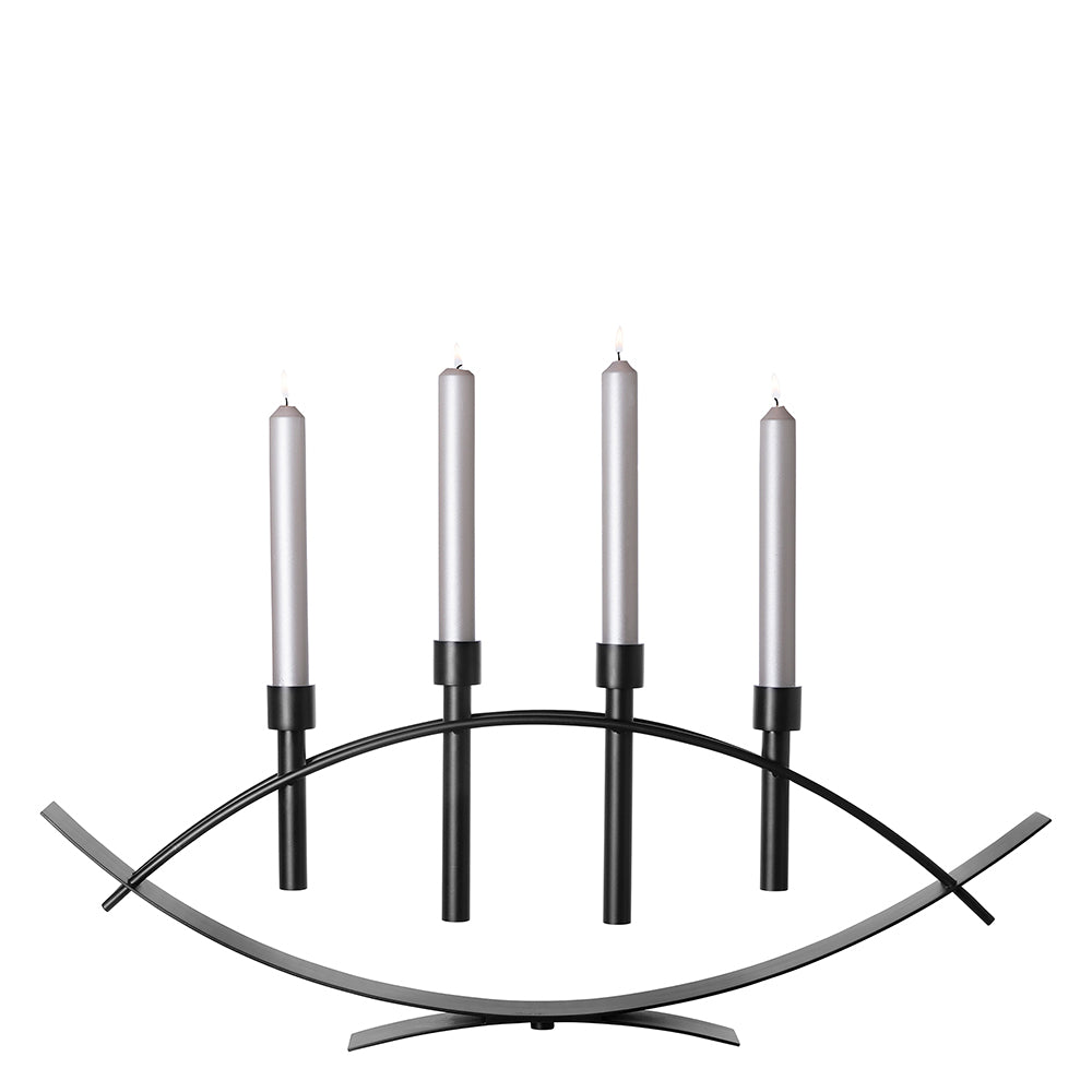 ARCO Leuchter, 4-flammig schwarz