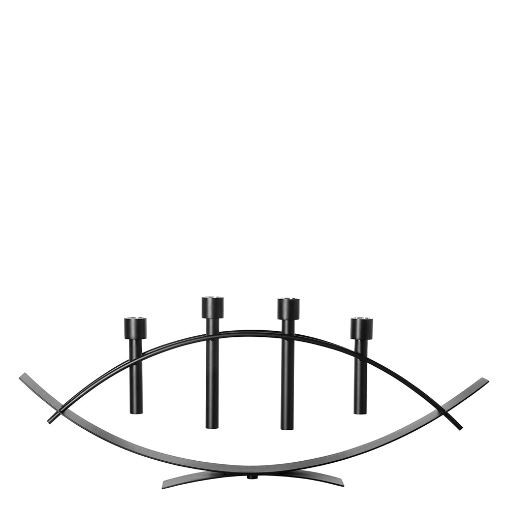 ARCO Leuchter, 4-flammig schwarz