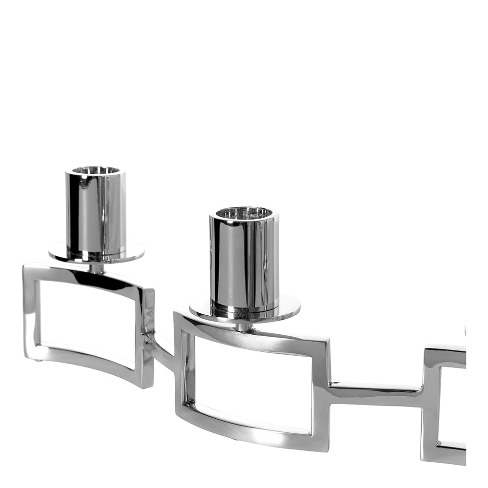 HOMMAGE Leuchter, 4-flammig silberfarben