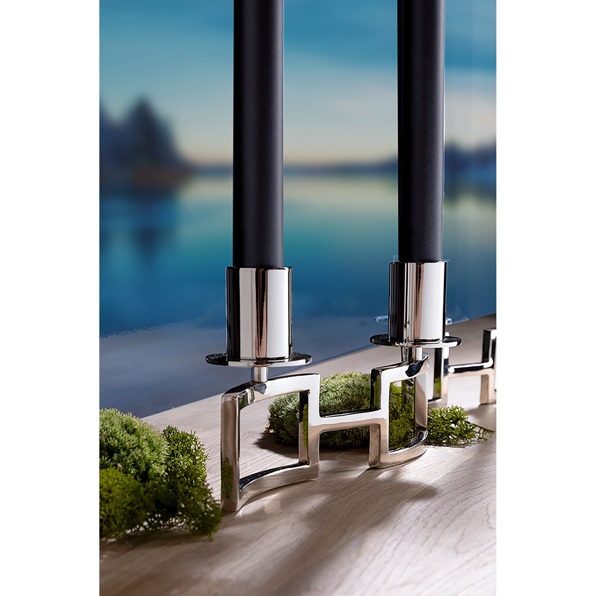 HOMMAGE Leuchter, 4-flammig silberfarben