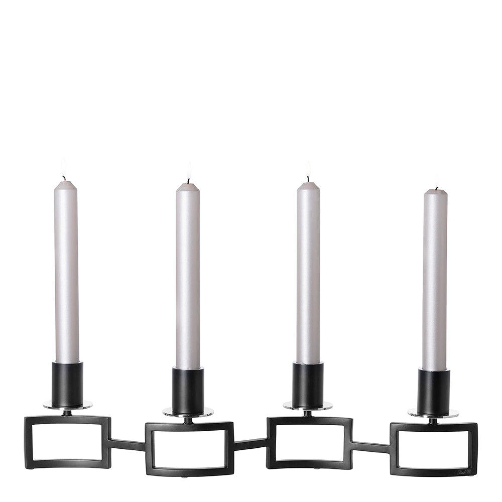 HOMMAGE Leuchter, 4-flammig schwarz