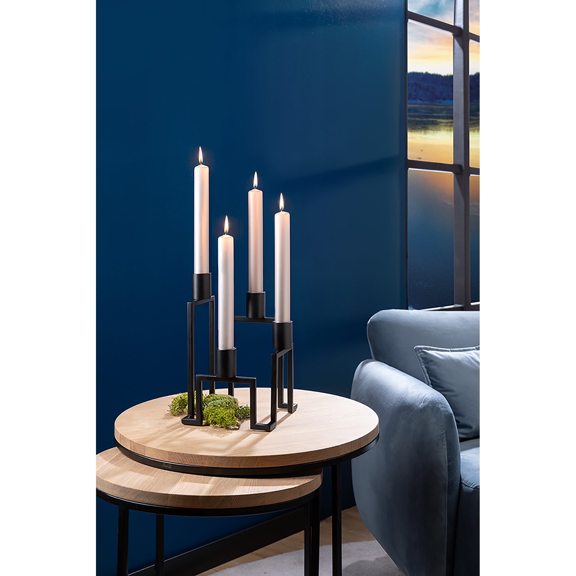 GRANT Leuchter, 4-flammig schwarz