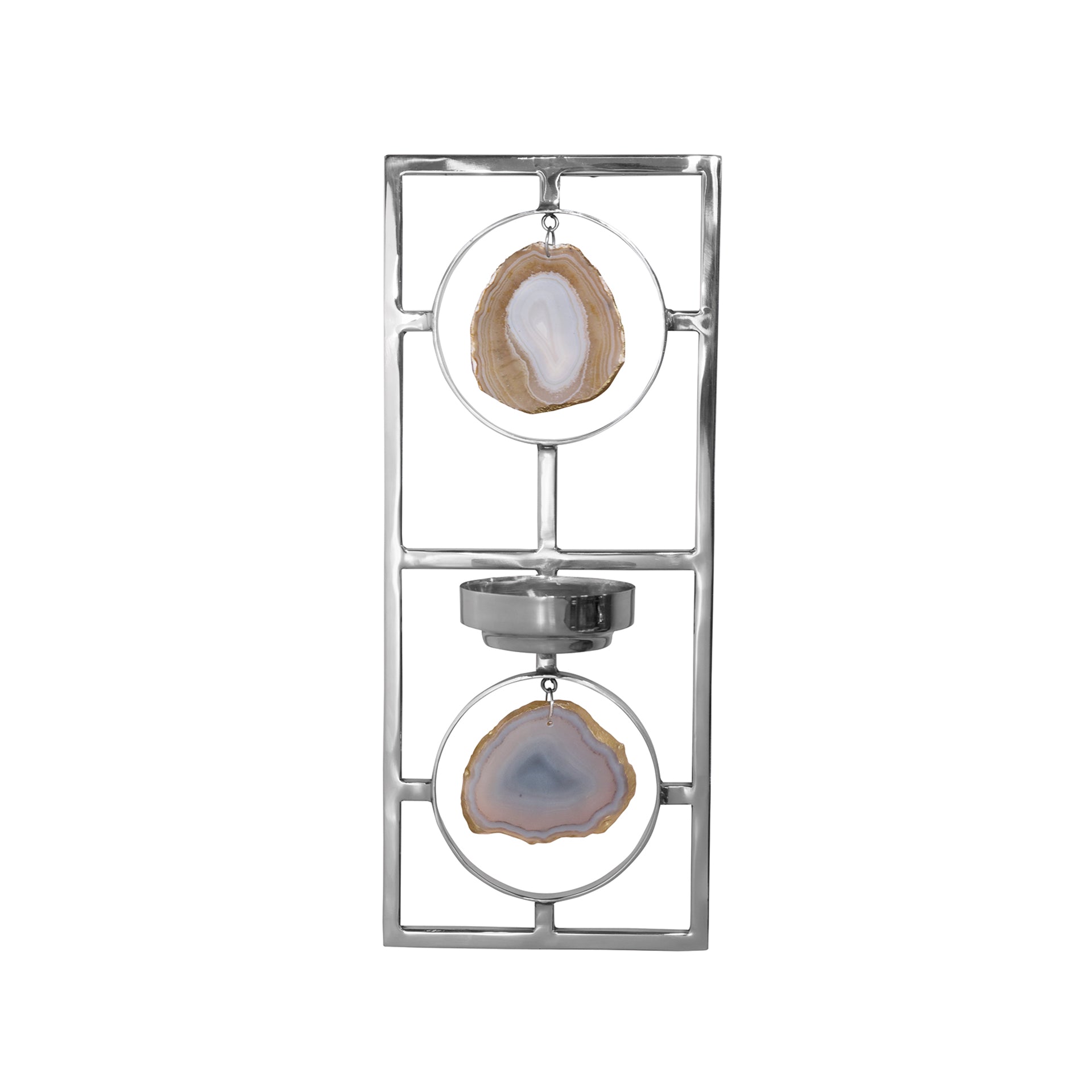 PIETRA Kerzenhalter silberfarben