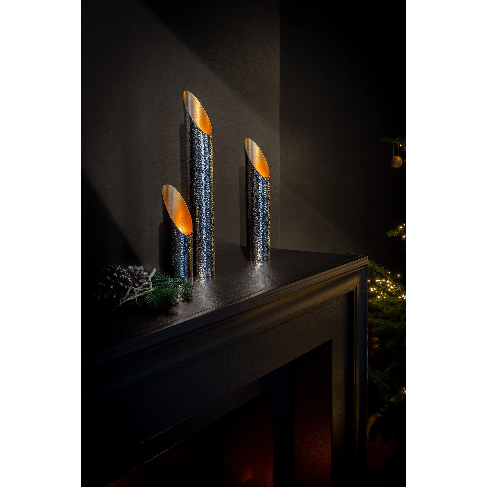 FIRAT Teelichthalter silberfarben