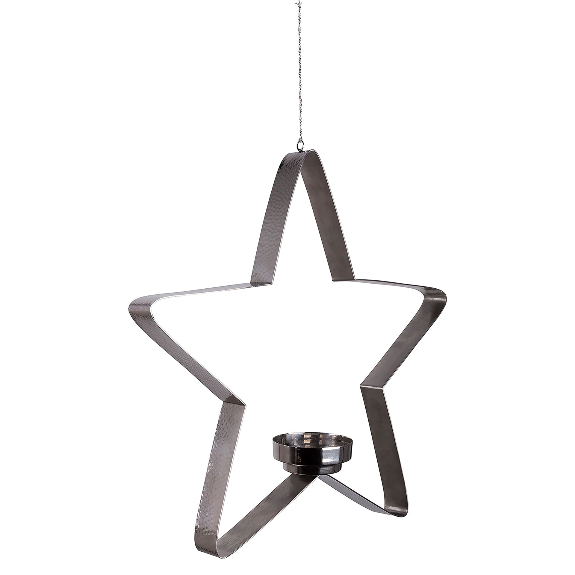 STACEY Teelichthalter silberfarben