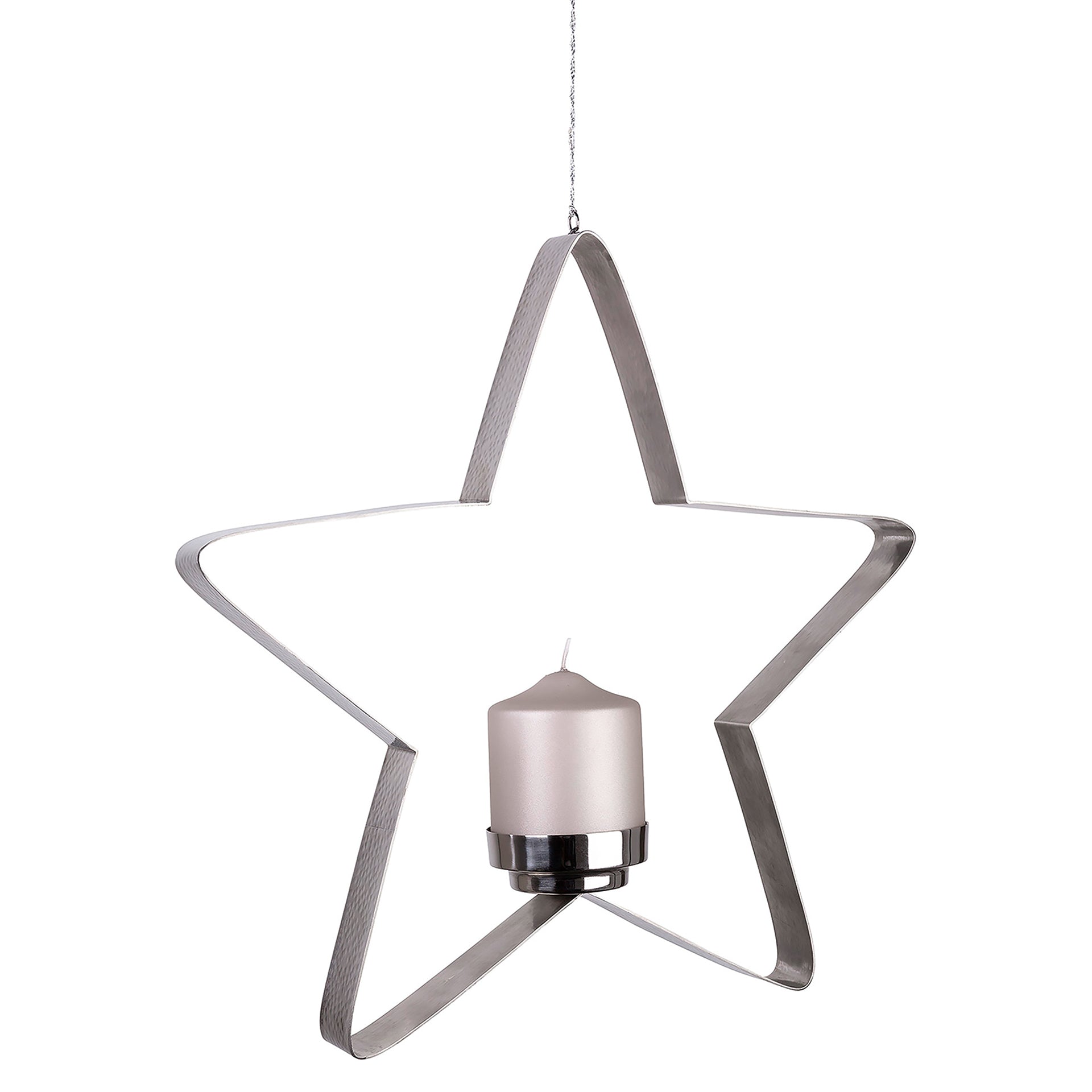 STACEY Teelichthalter silberfarben