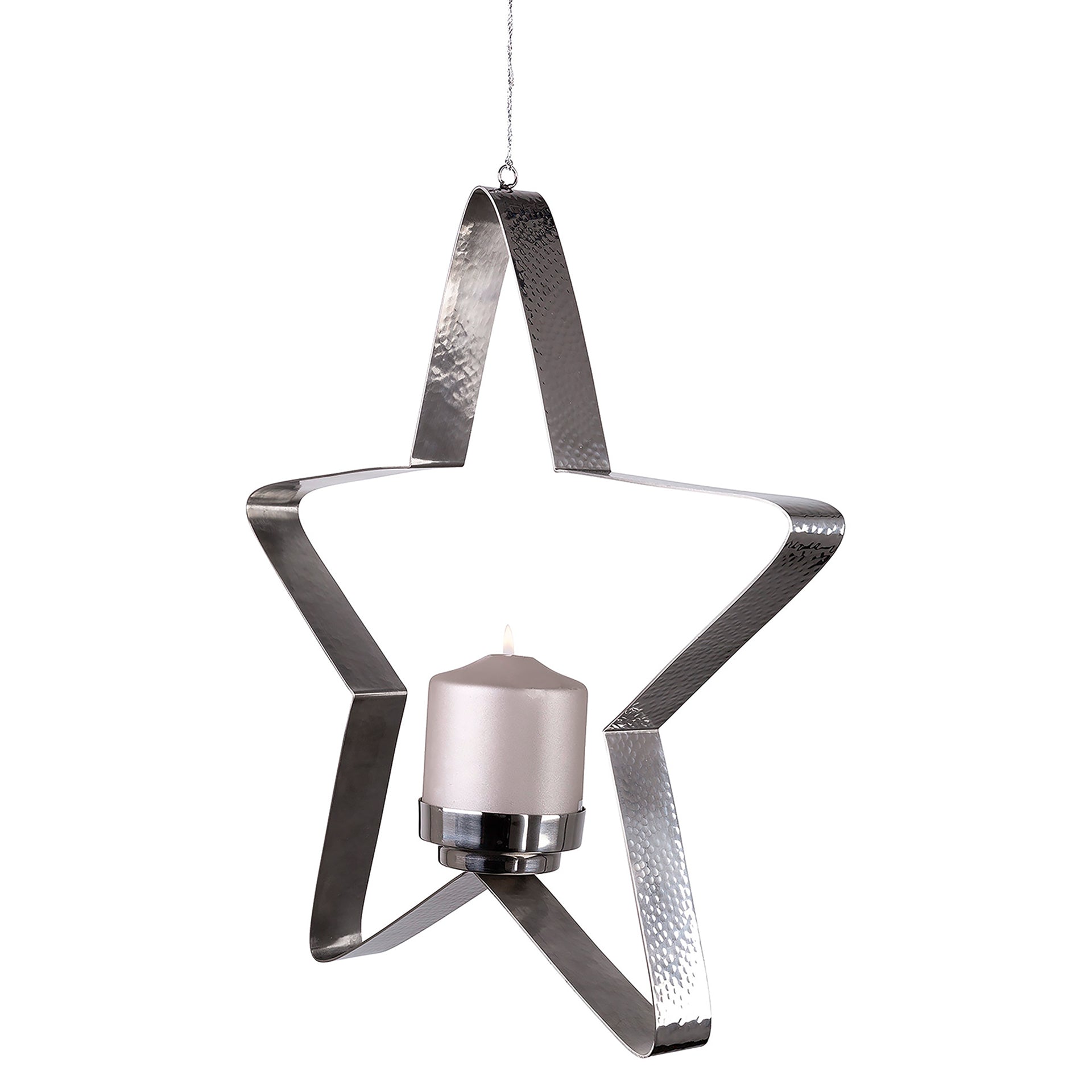 STACEY Teelichthalter silberfarben