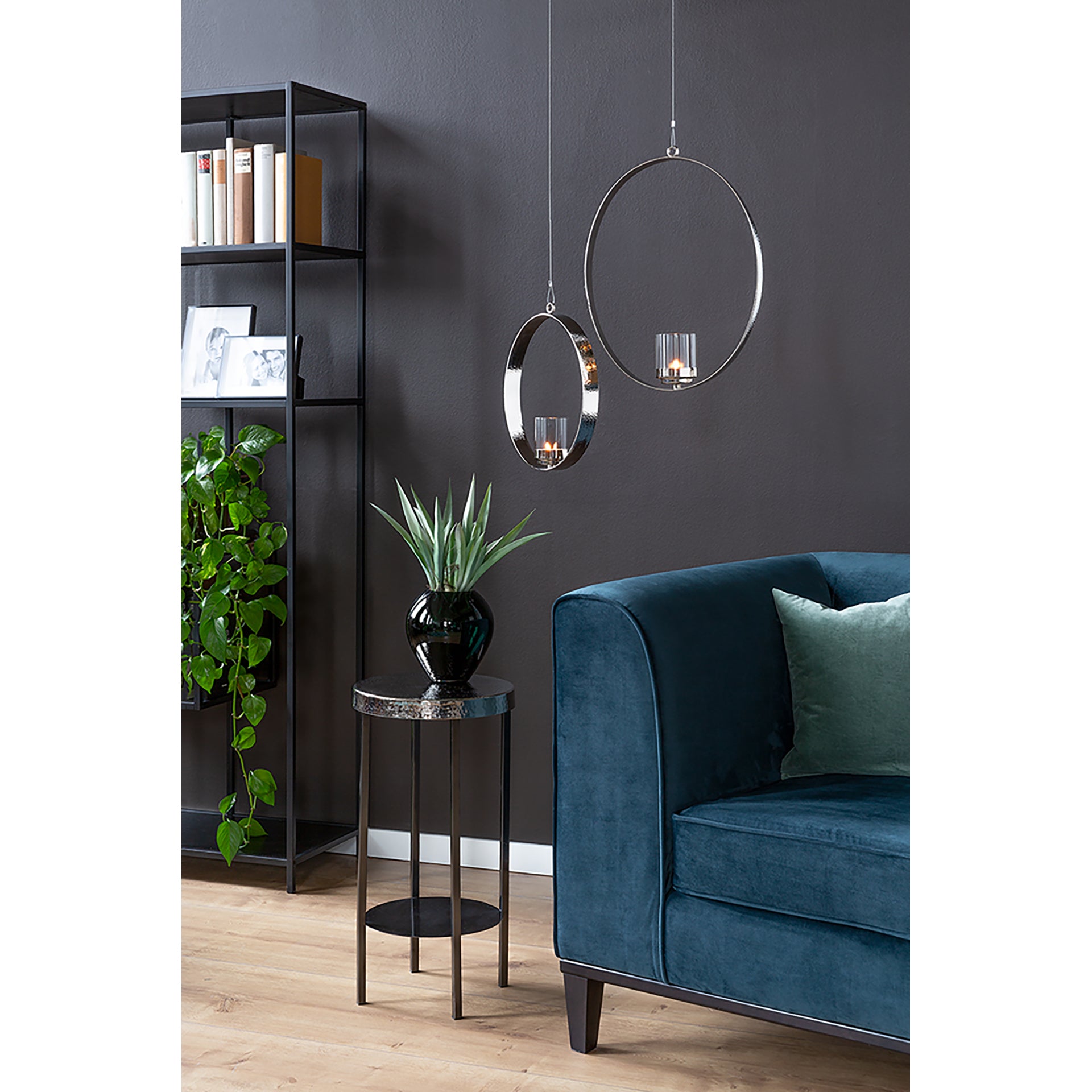 SABINA Teelichthalter silberfarben