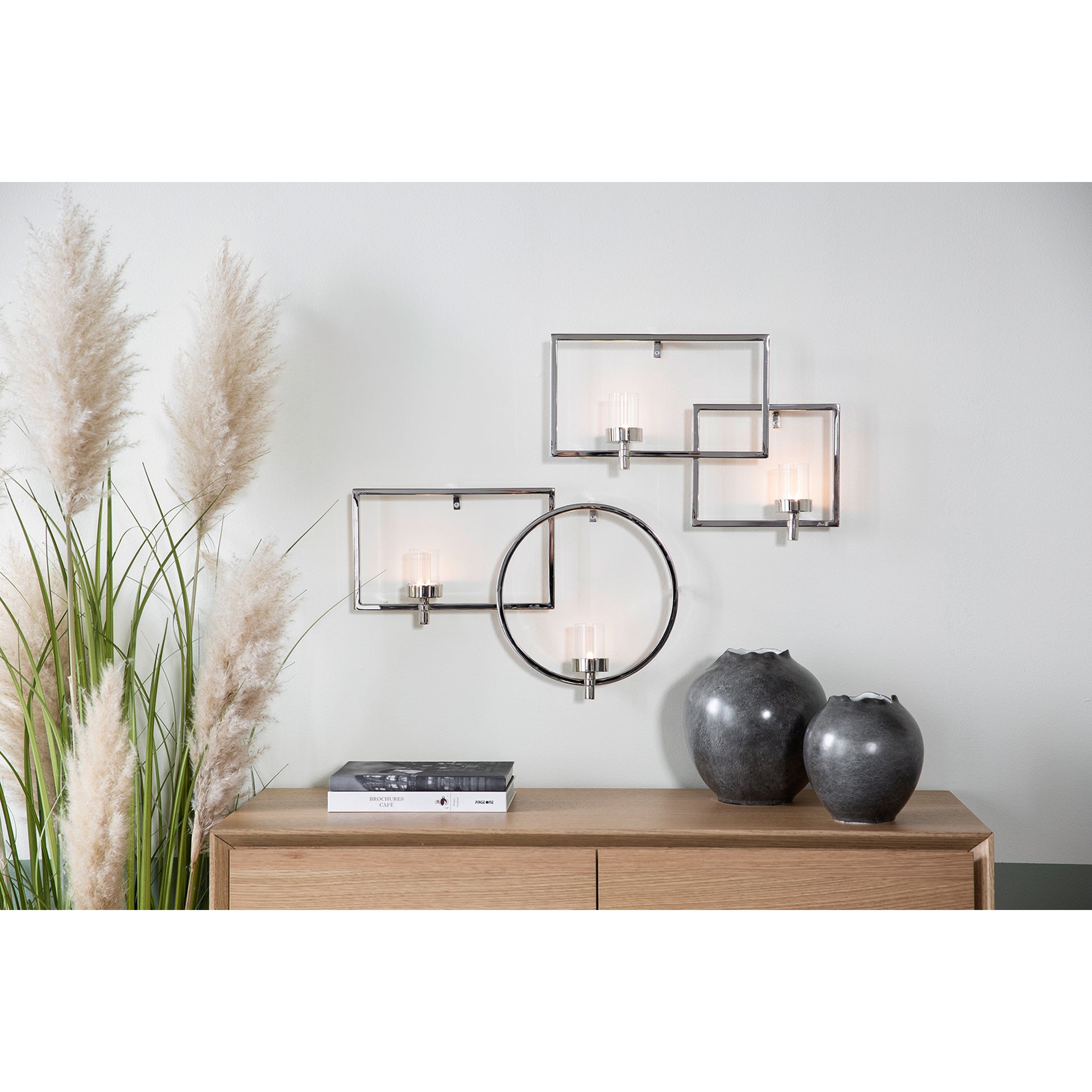 ESCALA Wanddekoration silberfarben