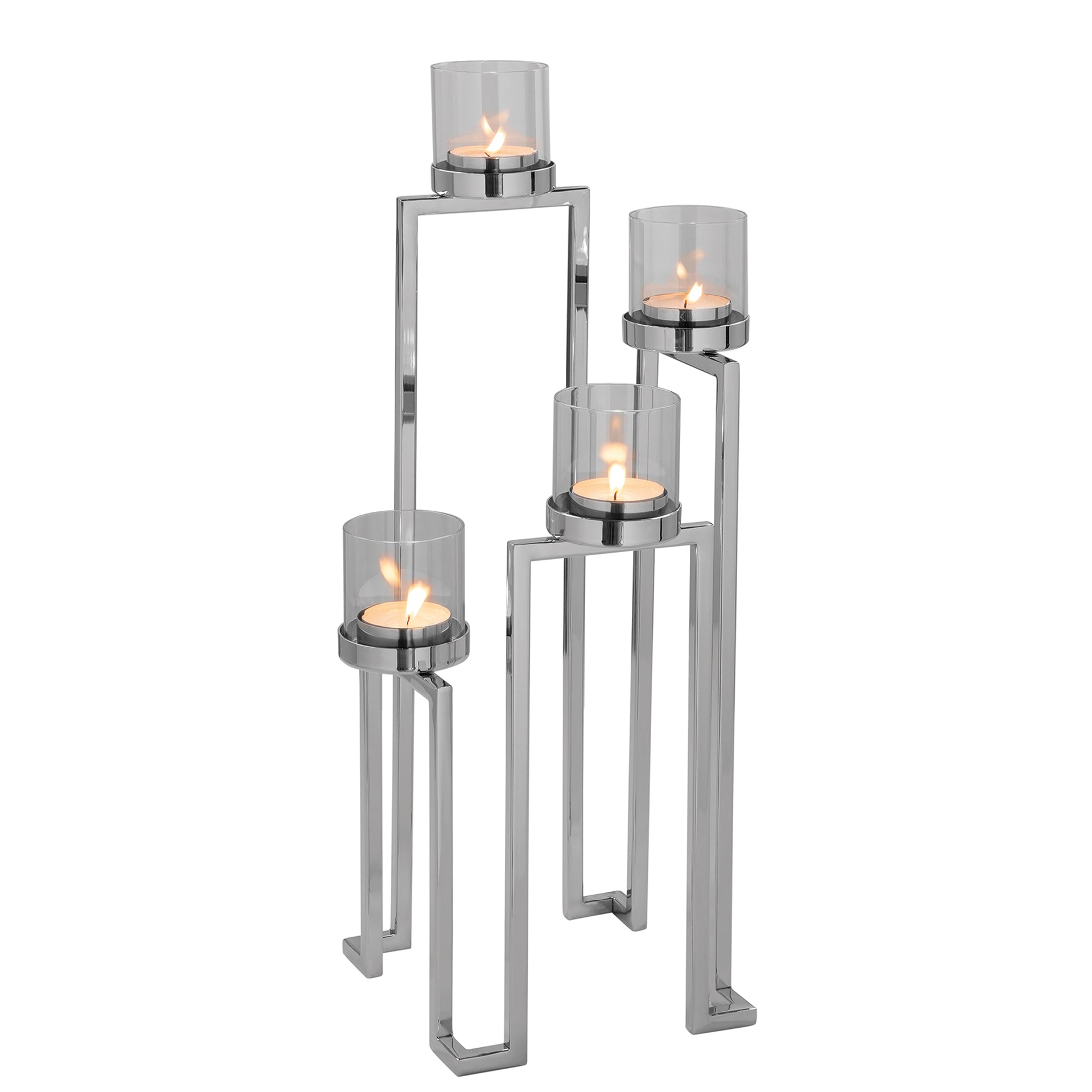 GRANT Leuchter, 4-flammig silberfarben