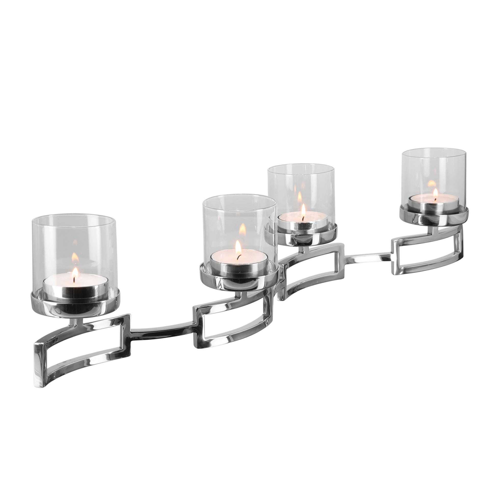 HOMMAGE Leuchter, 4-flammig silberfarben