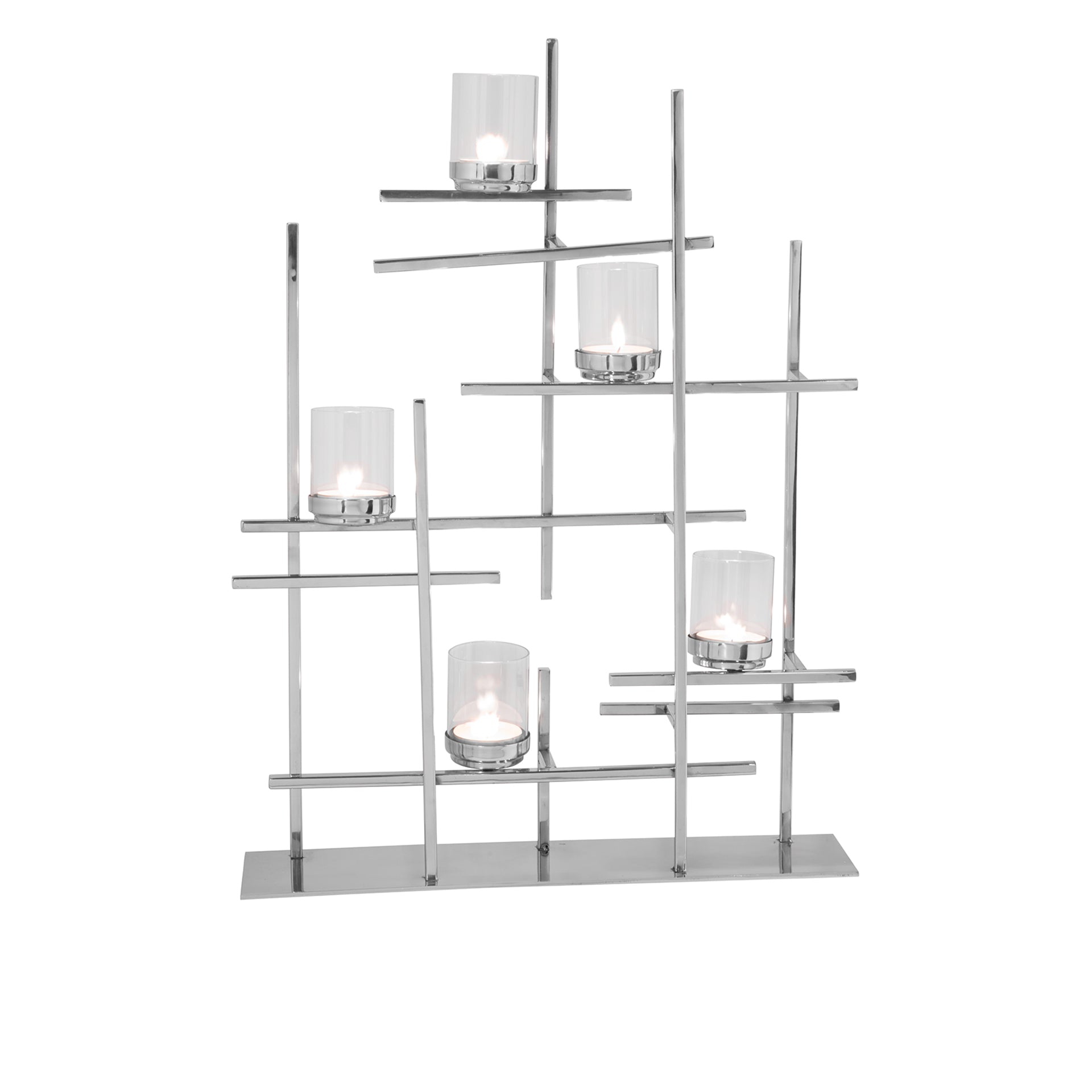 PALADIN Teelichthalter, 5-flammig silberfarben