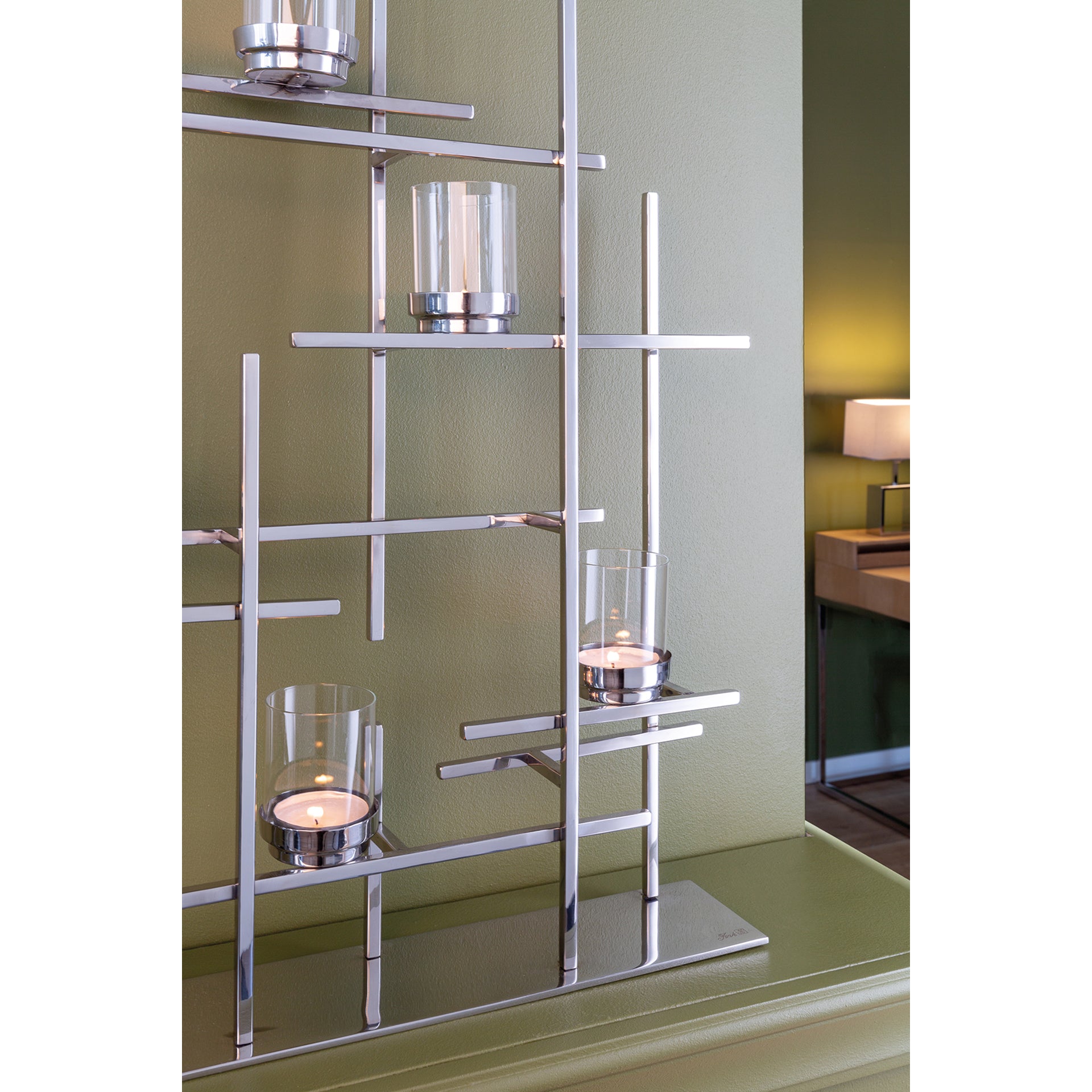 PALADIN Teelichthalter, 5-flammig silberfarben