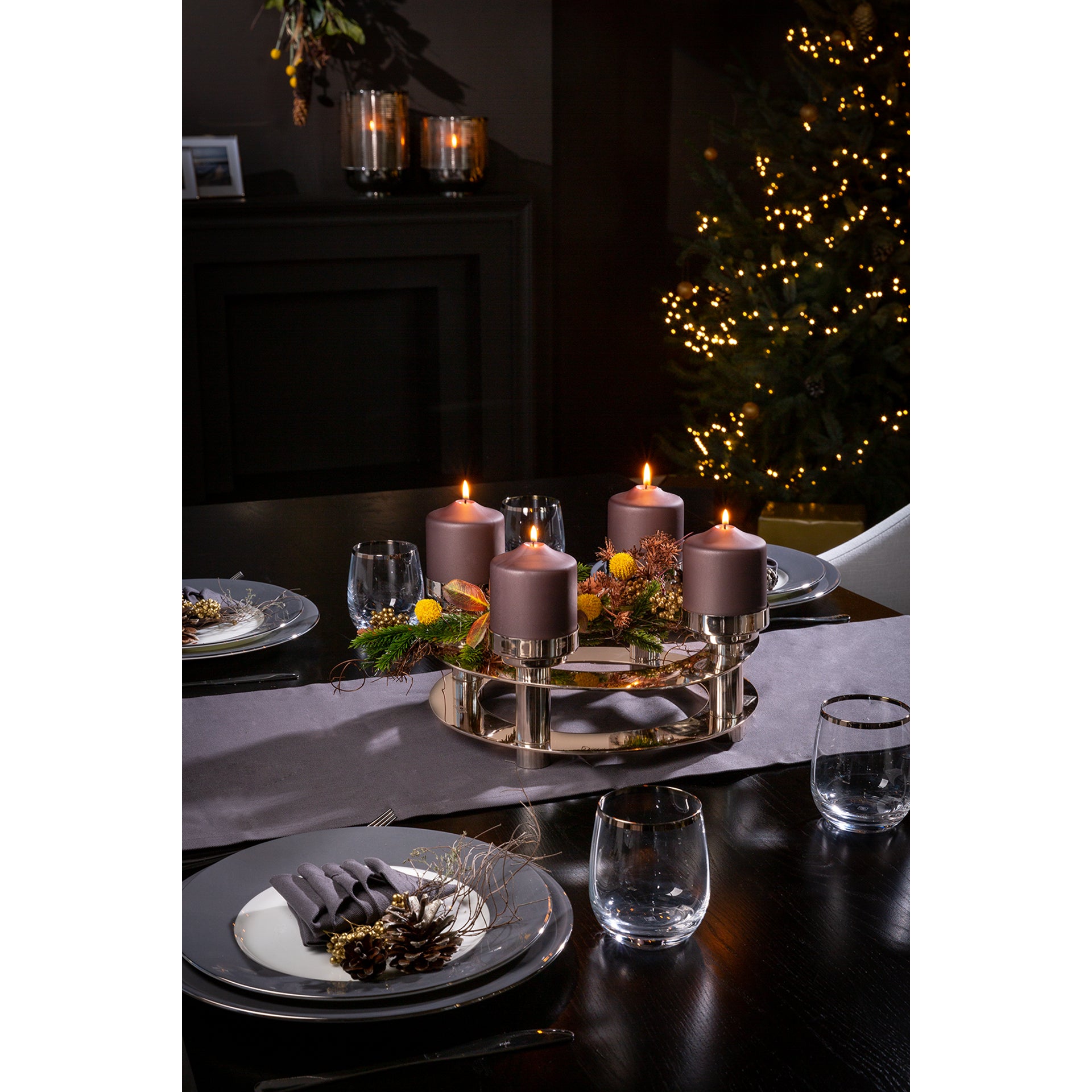 RICARDO Kranz silberfarben