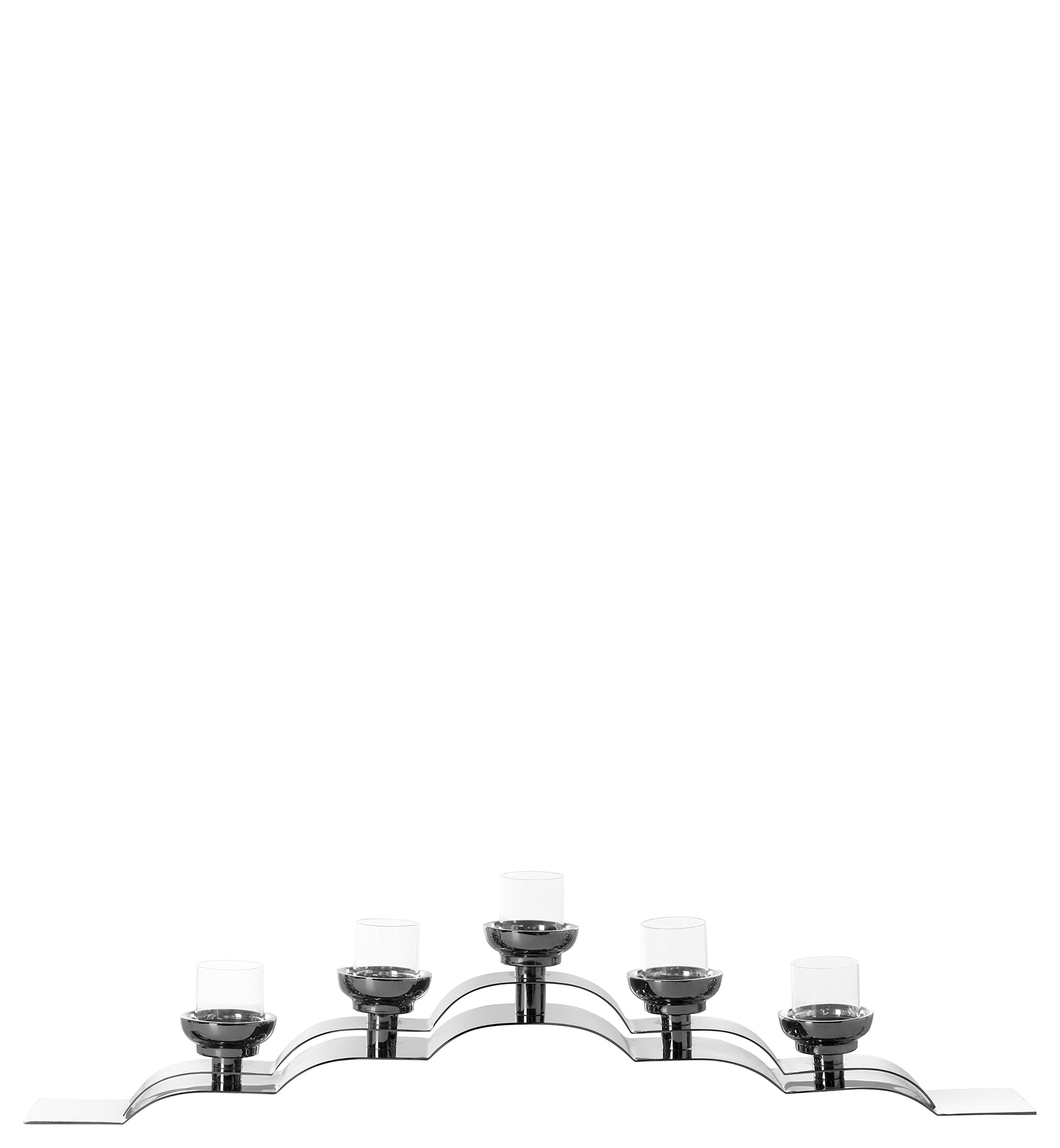 NUVOLA Leuchter, 5-flammig silberfarben