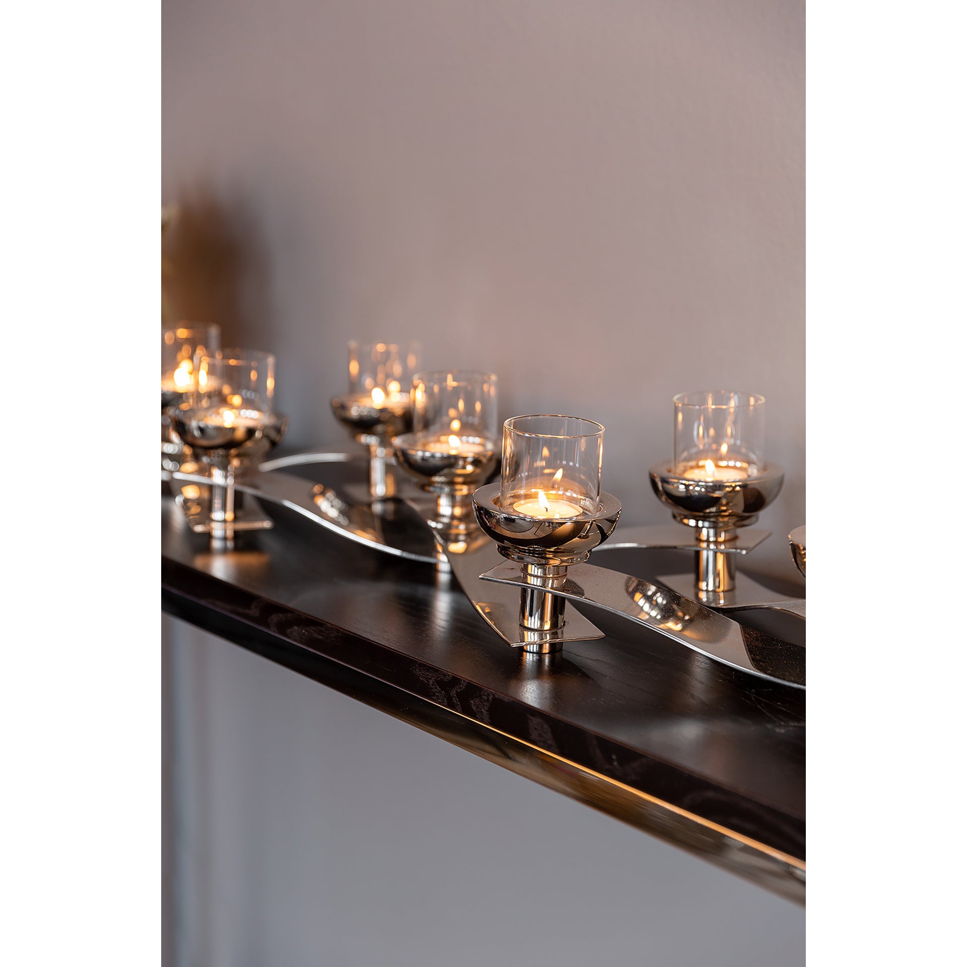 PAREO Leuchter, 7-flammig silberfarben