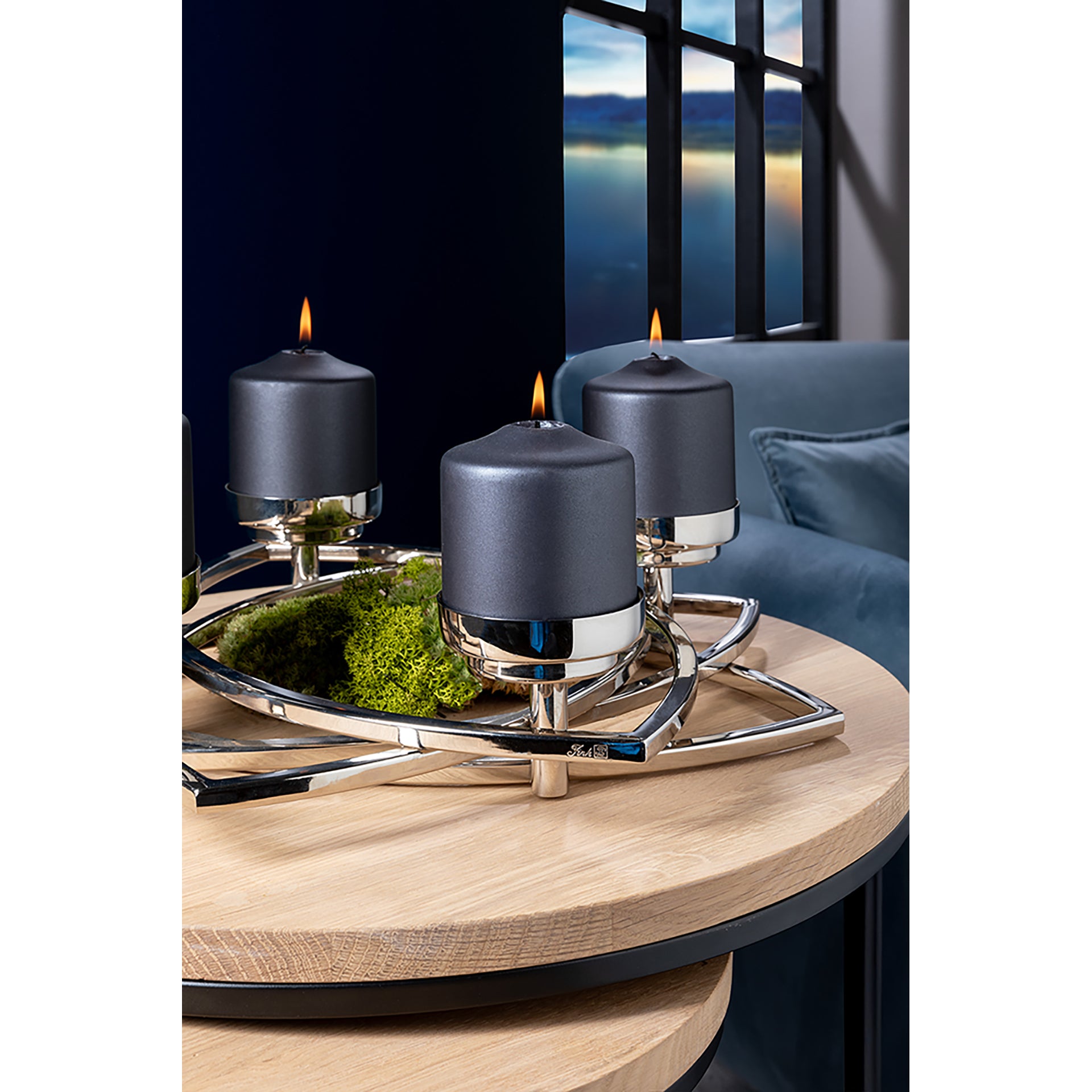 ZAPPORA Leuchter, 4-flammig silberfarben