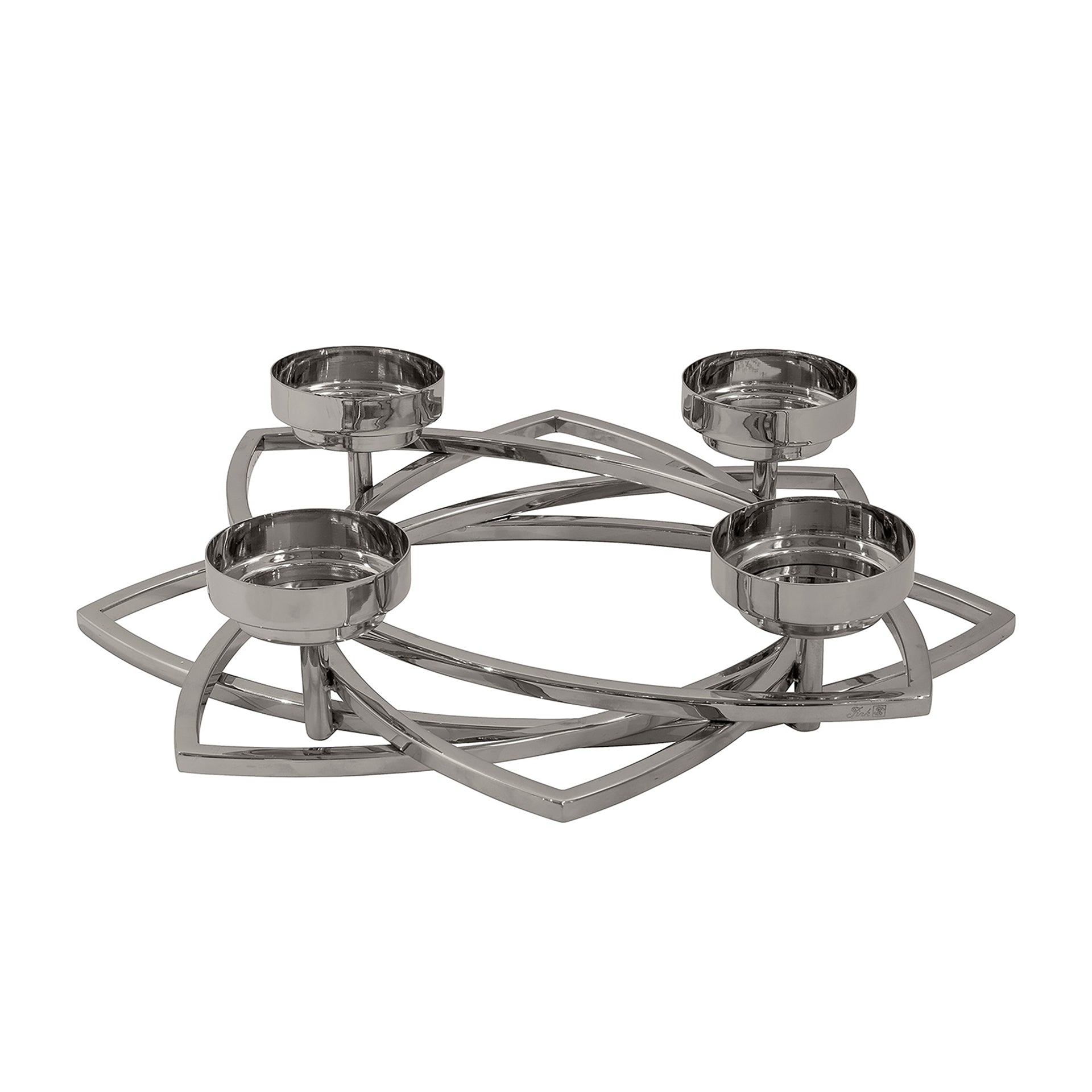 ZAPPORA Leuchter, 4-flammig silberfarben