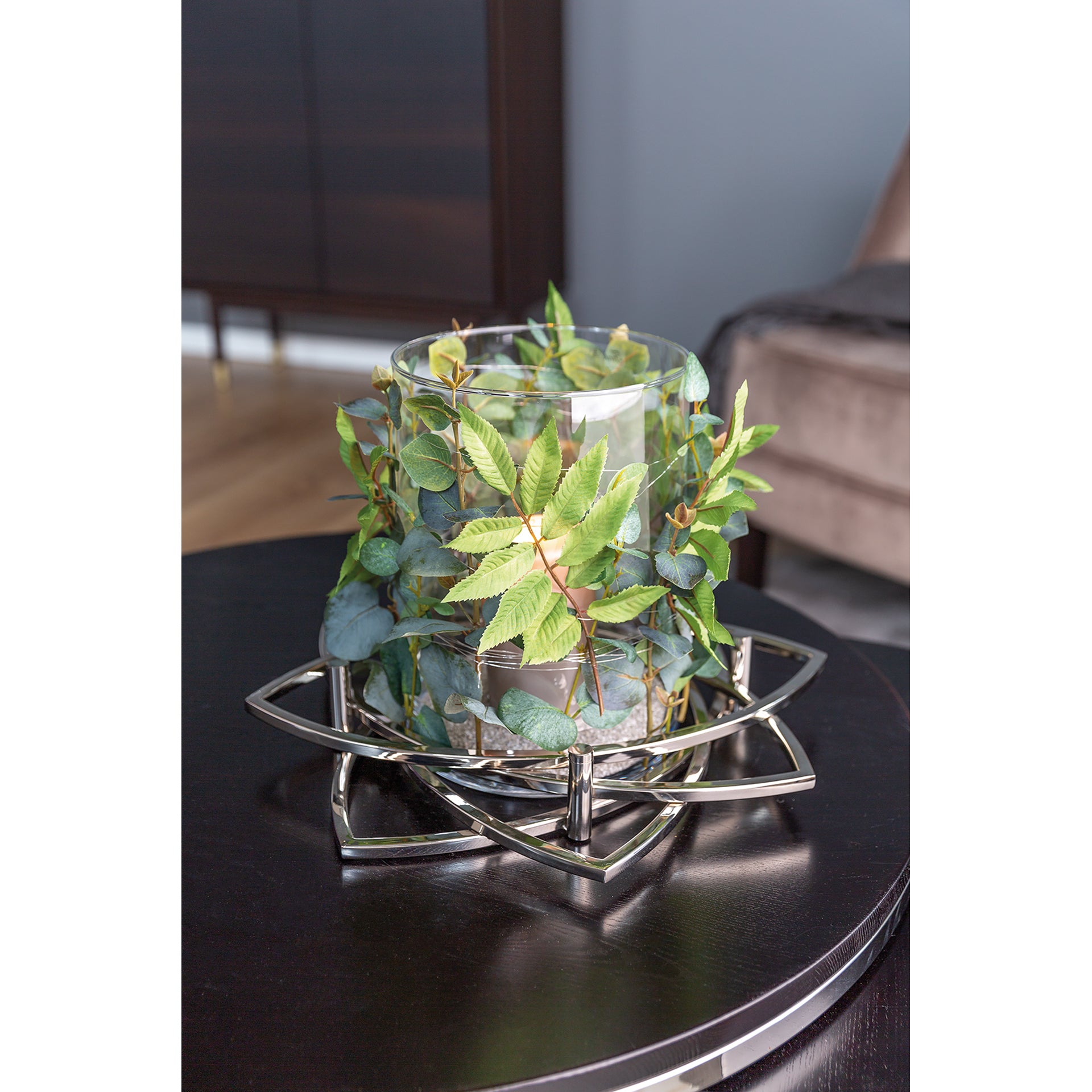 ZAPPORA Leuchter, 4-flammig silberfarben