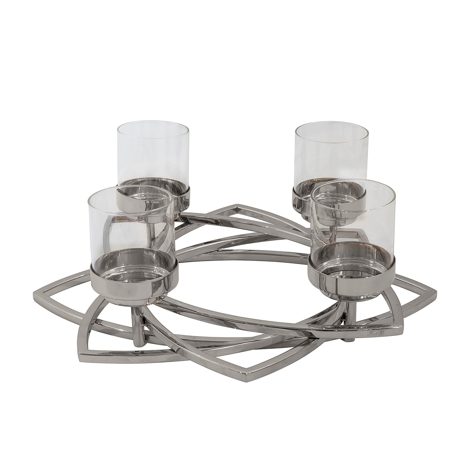 ZAPPORA Leuchter, 4-flammig silberfarben