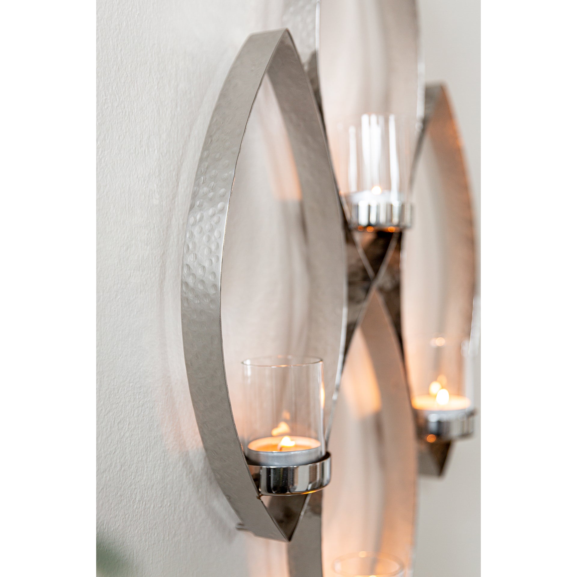 MARUF Wandleuchter silberfarben