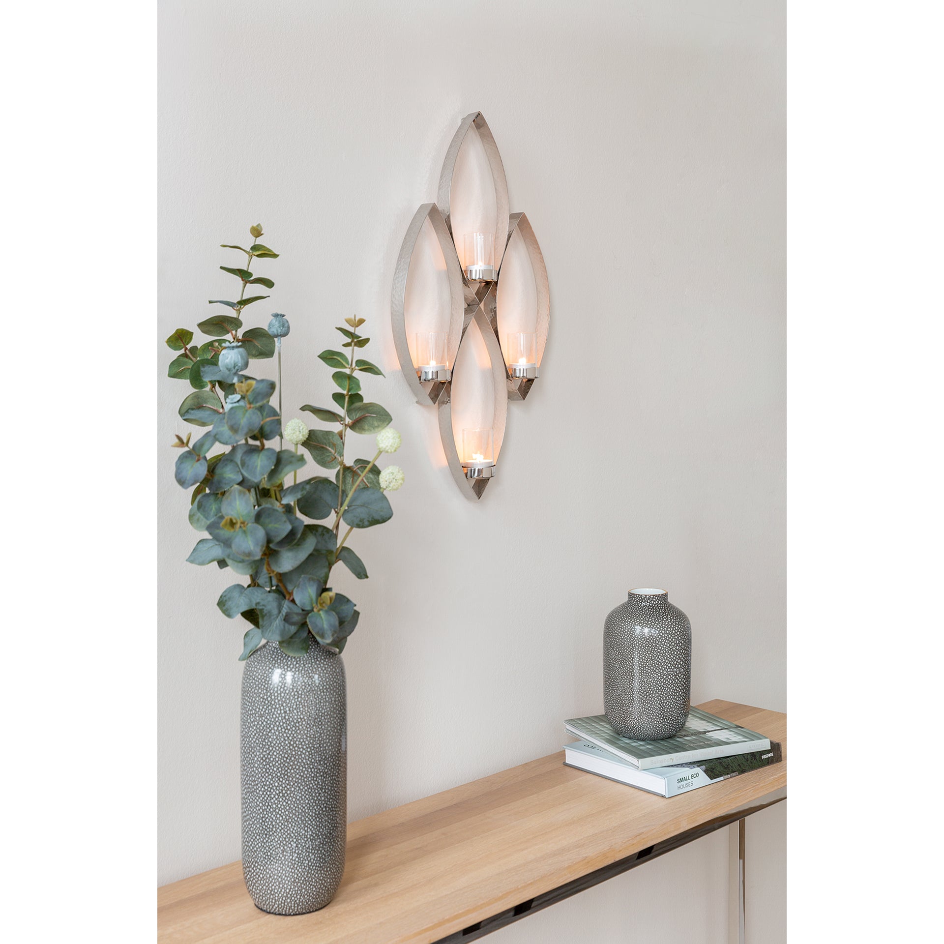 MARUF Wandleuchter silberfarben