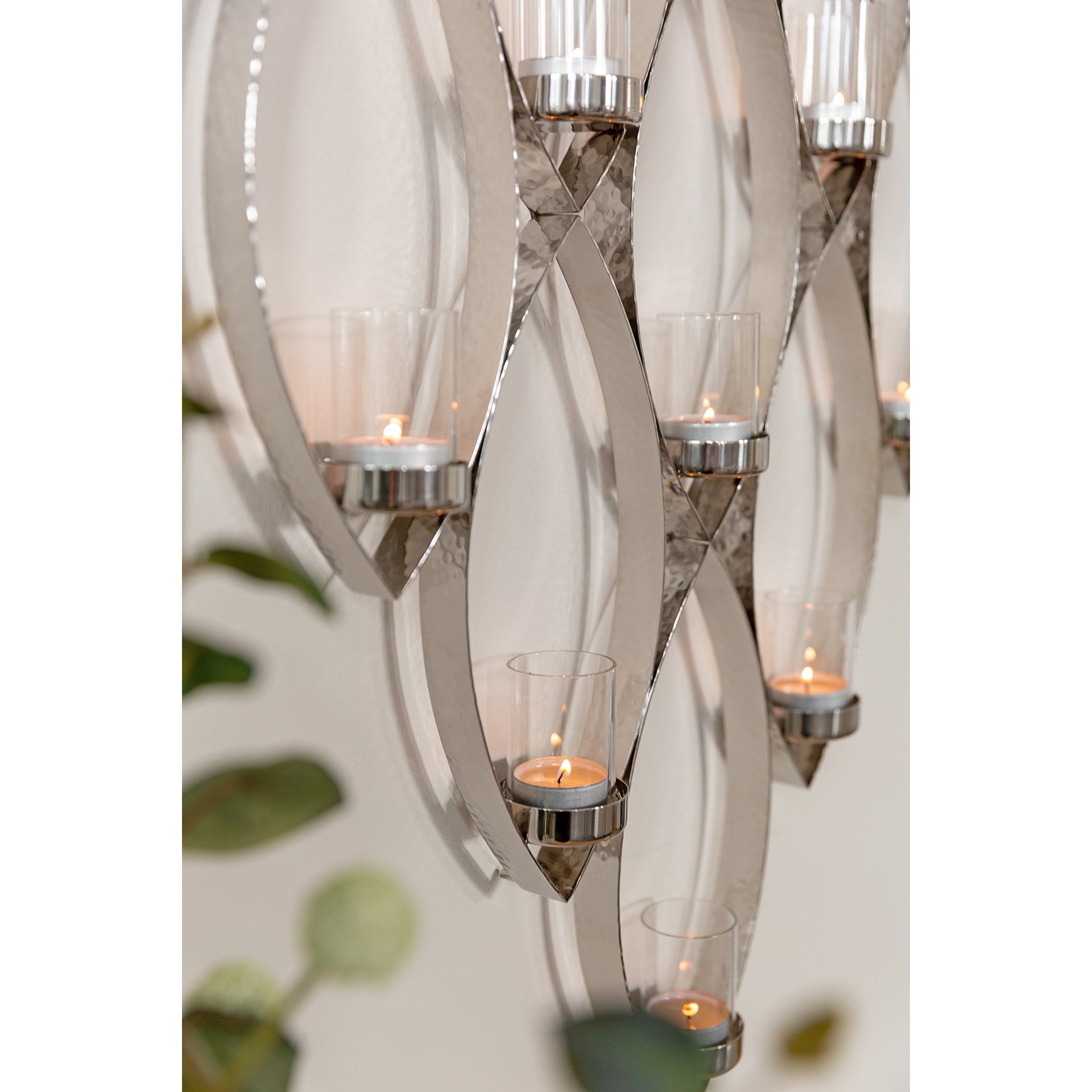 MARUF Wandleuchter silberfarben